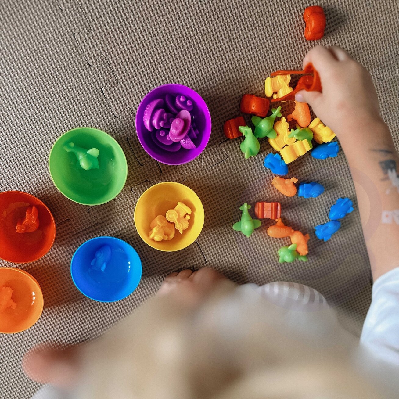 WOOPIE Edukacinis Montessori žaidimas Spalvų rūšiuoklis Transporto priemonės 44 el. 3