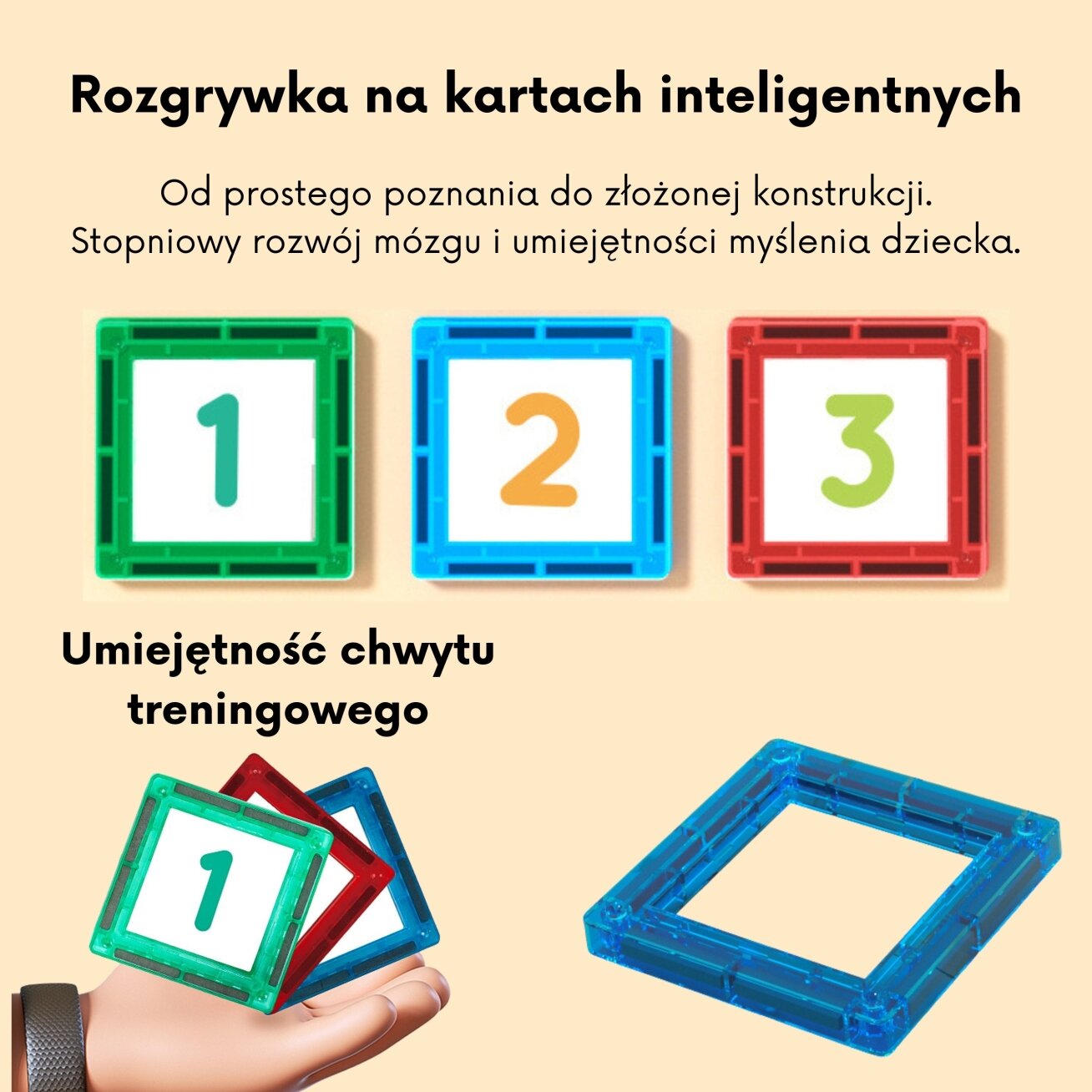 WOOPIE Erdvinės magnetinės kaladėlės Skaičių mokymasis 70 elementų 7