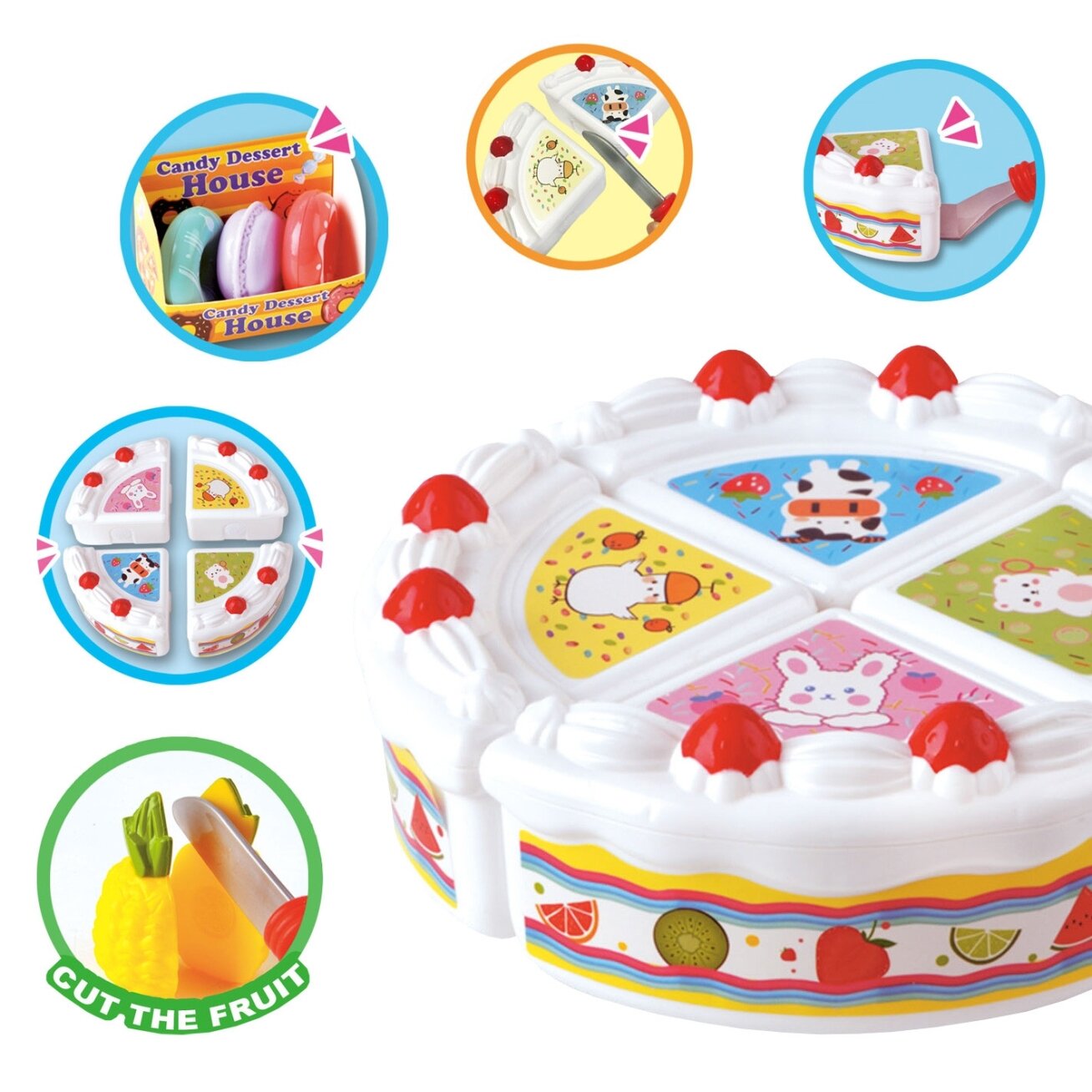 WOOPIE gimtadienio tortas ir pjaustomi vaisiai su saldumynais 3 WOOPIE gimtadienio tortas ir pjaustomi vaisiai su saldumynais 3