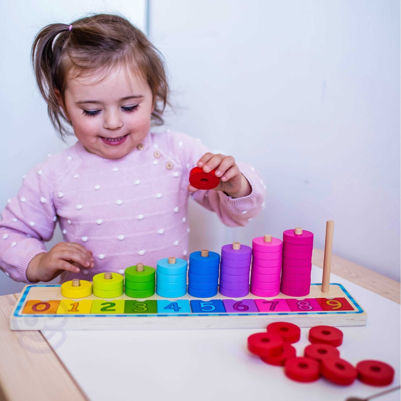 WOOPIE GREEN Montessori dėlionė skaičiavimo ir spalvų mokymuisi 56 el. 10 WOOPIE GREEN Montessori dėlionė skaičiavimo ir spalvų mokymuisi 56 el. 10