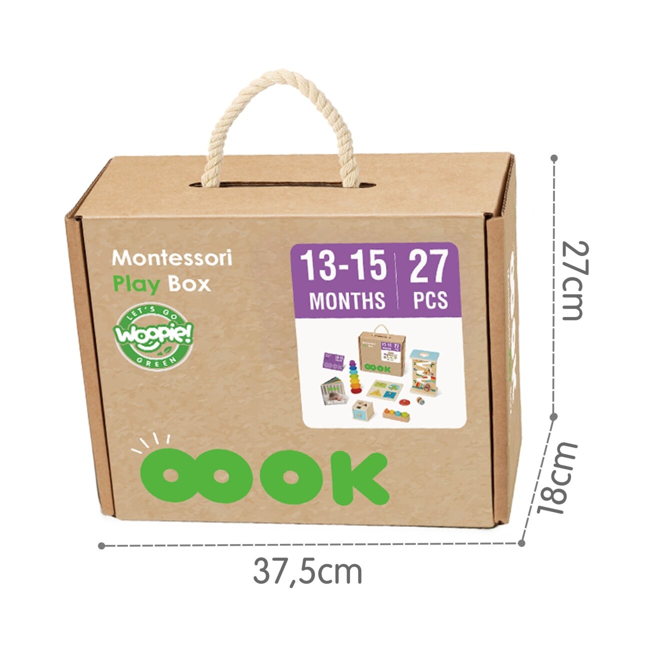 WOOPIE GREEN Dėžutė Box 6in1 13-15m Montessori edukacinė sensorinė FSC 8 WOOPIE GREEN Dėžutė Box 6in1 13-15m Montessori edukacinė sensorinė FSC 8