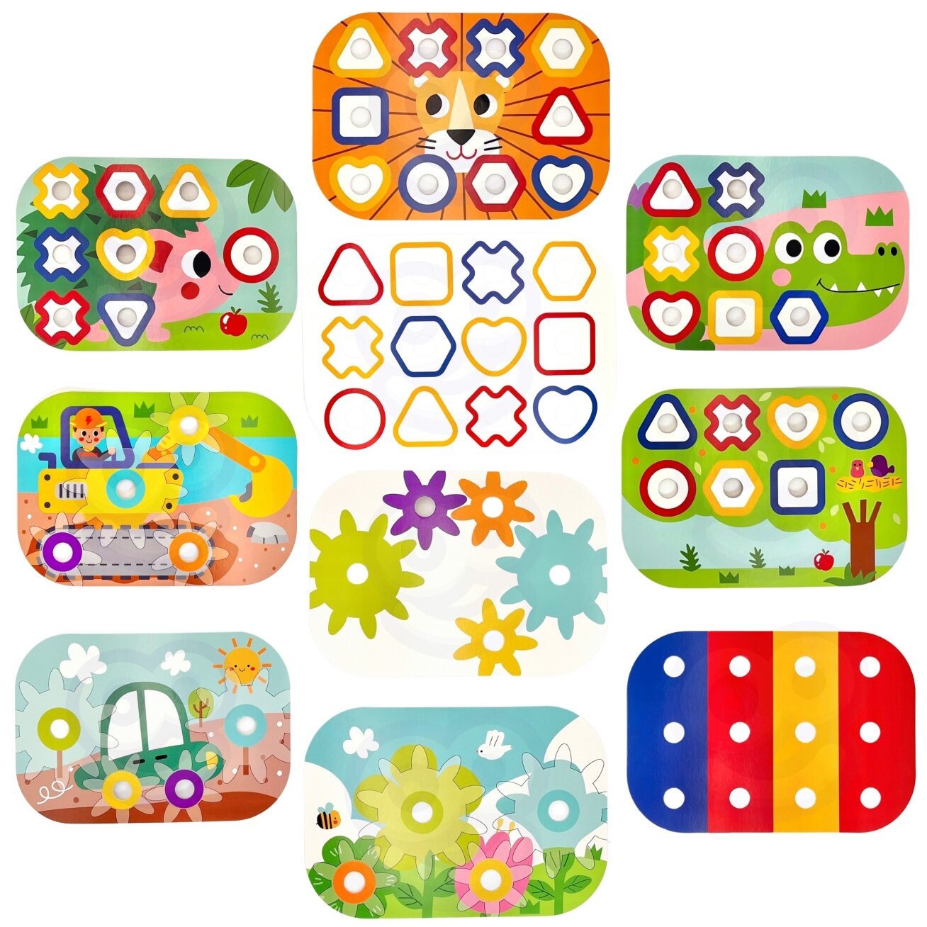 WOOPIE GREEN Konstrukcinis motorikos BOX Montessori 12w1 FSC 12 WOOPIE GREEN Konstrukcinis motorikos BOX Montessori 12w1 FSC 12