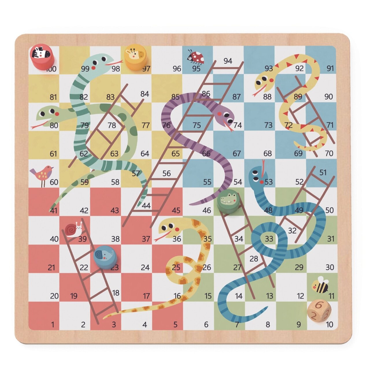 WOOPIE GREEN Loginiai stalo žaidimai 2in1 Ludo (kinų šaškės) + Gyvatės ir kopėčios 10 WOOPIE GREEN Loginiai stalo žaidimai 2in1 Ludo (kinų šaškės) + Gyvatės ir kopėčios 10
