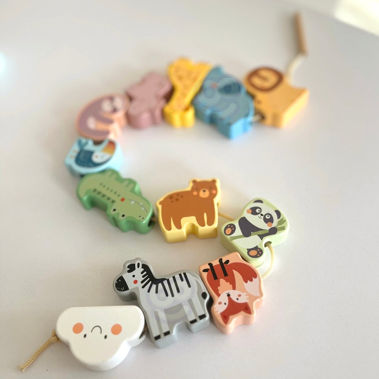 WOOPIE GREEN Medinė suveriama vėrimo dėlionė ZOO Montessori 13 el. 7 WOOPIE GREEN Medinė suveriama vėrimo dėlionė ZOO Montessori 13 el. 7