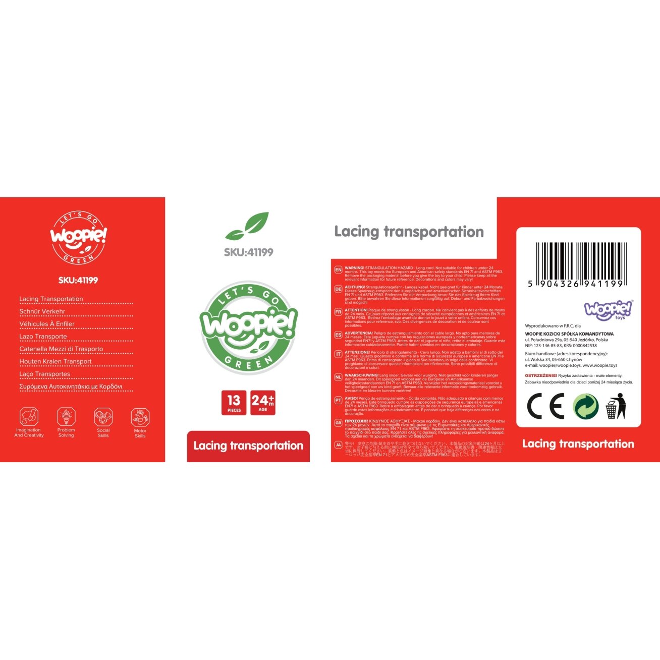 WOOPIE GREEN Mediniai veriami kaladėlės Karinės transporto priemonės Automobiliai 13 el. 13 WOOPIE GREEN Mediniai veriami kaladėlės Karinės transporto priemonės Automobiliai 13 el. 13