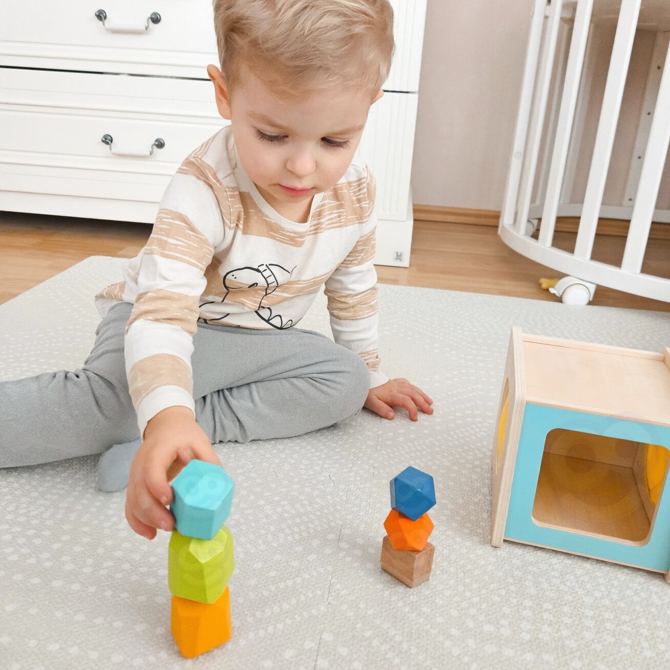 WOOPIE GREEN Box Dėžutė XXL Montessori edukacinė 7in1 sensorinė 31-36 mėn. FSC 3