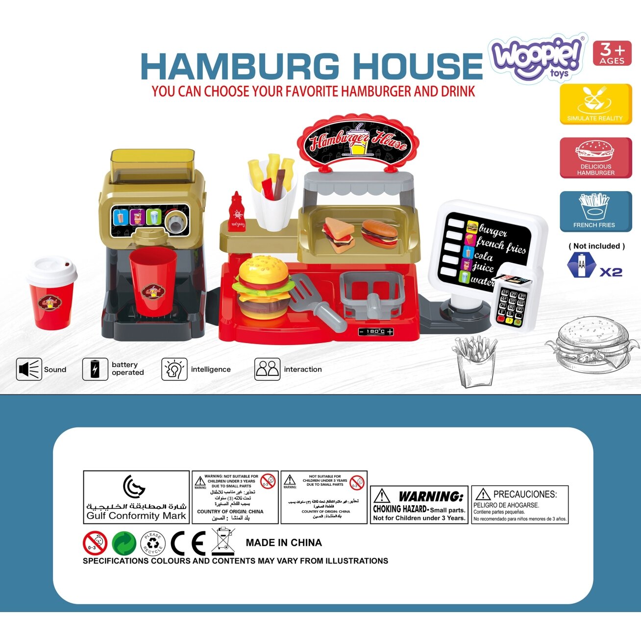 WOOPIE Fast Food XXL parduotuvė-restoranas su kasa + gėrimų dozatorius 12 WOOPIE Fast Food XXL parduotuvė-restoranas su kasa + gėrimų dozatorius 12