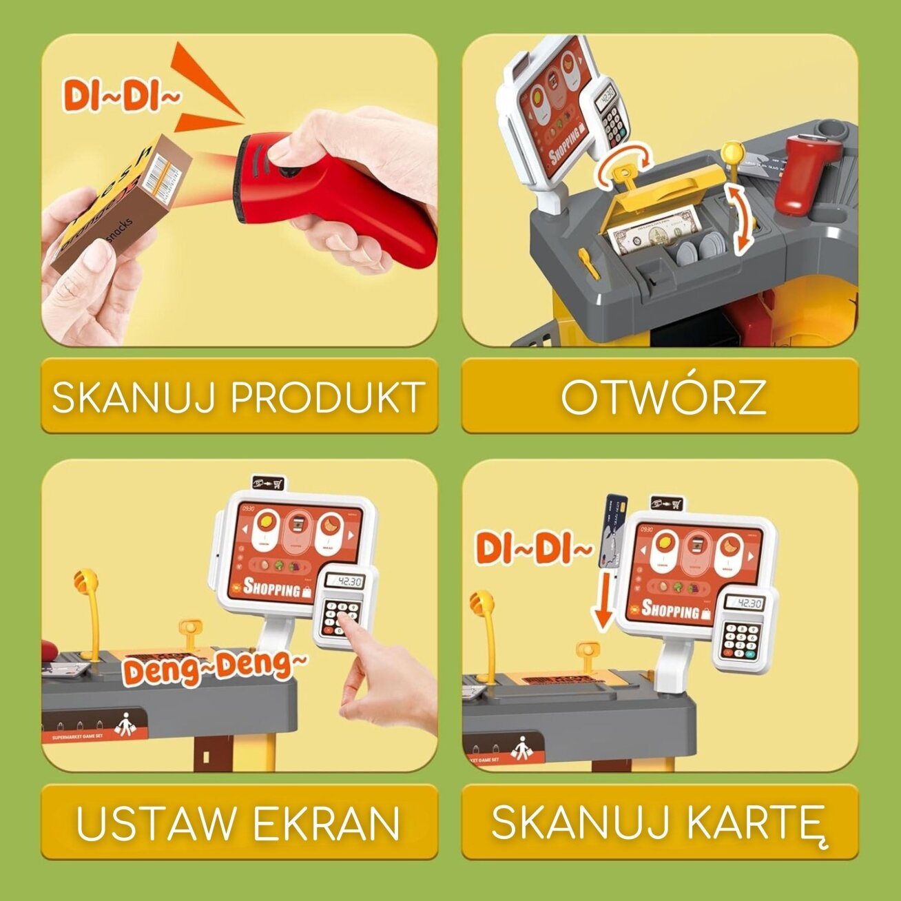 WOOPIE Interaktyvus supermarketas vaikams su priedais 2 WOOPIE Interaktyvus supermarketas vaikams su priedais 2