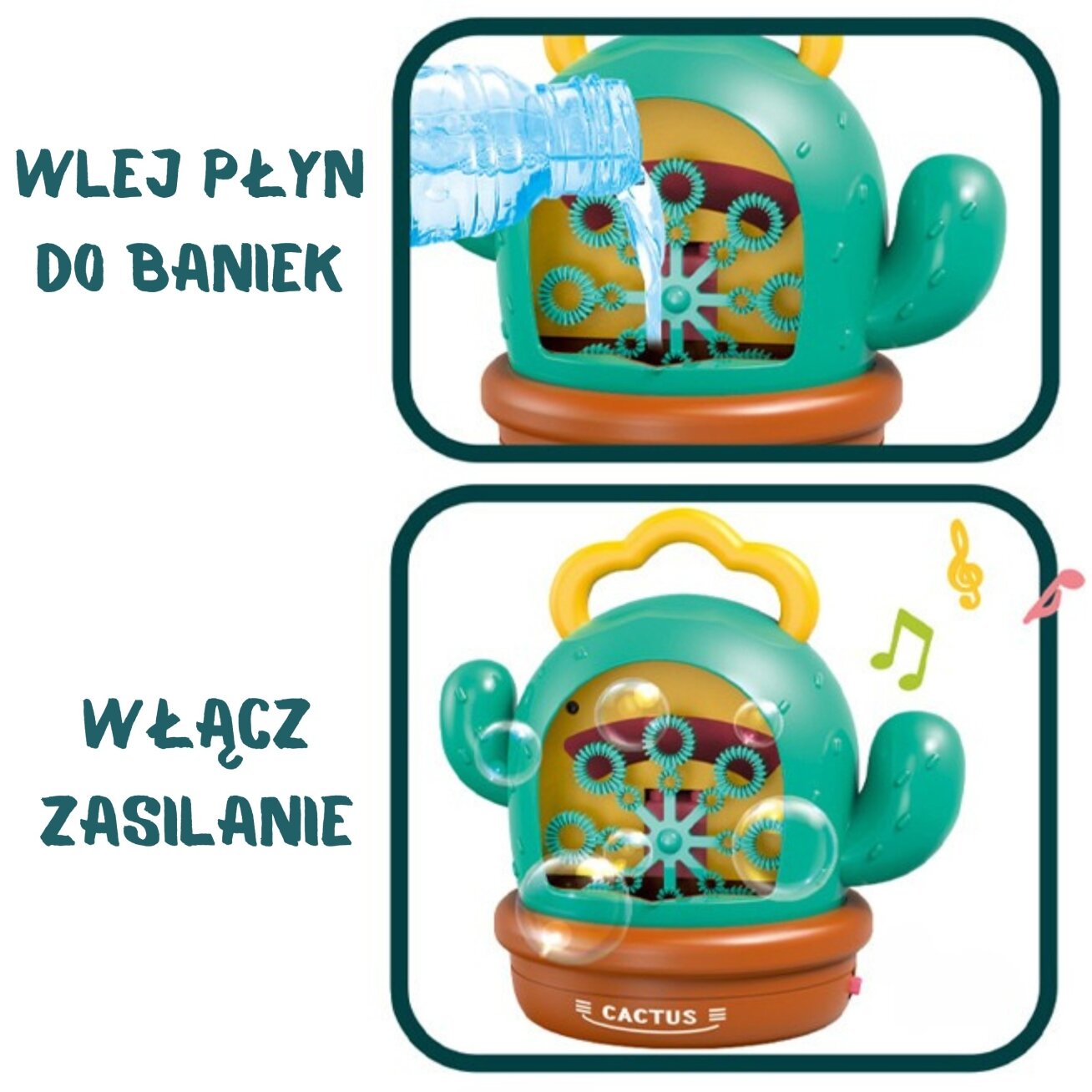 WOOPIE Interaktyvus kaktusas – muilo burbulų aparatas 15 WOOPIE Interaktyvus kaktusas – muilo burbulų aparatas 15