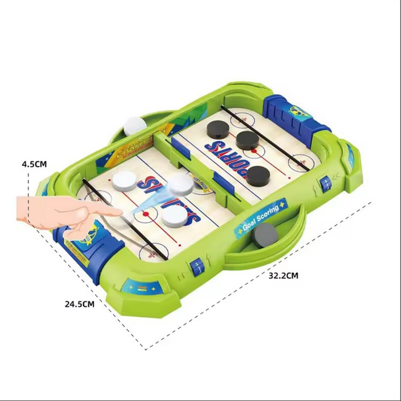 WOOPIE 2in1 vikrumo žaidimas Mini ledo ritulys ir lenktynės 8