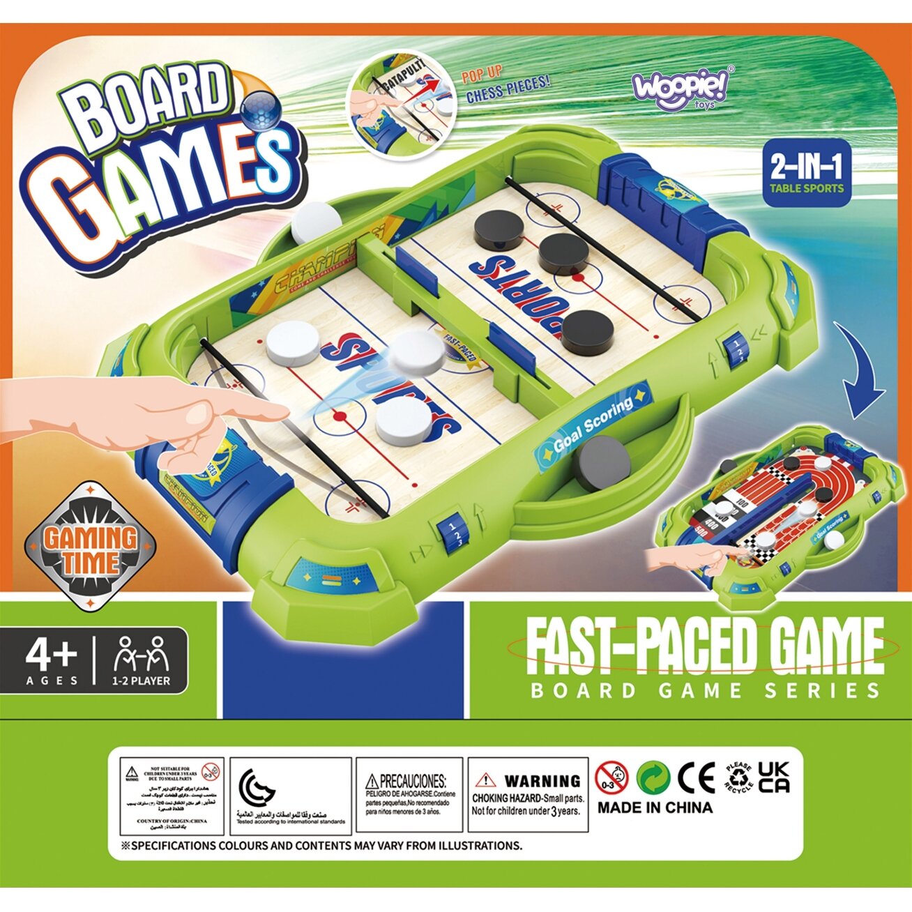 WOOPIE 2in1 vikrumo žaidimas Mini ledo ritulys ir lenktynės 9 WOOPIE 2in1 vikrumo žaidimas Mini ledo ritulys ir lenktynės 9