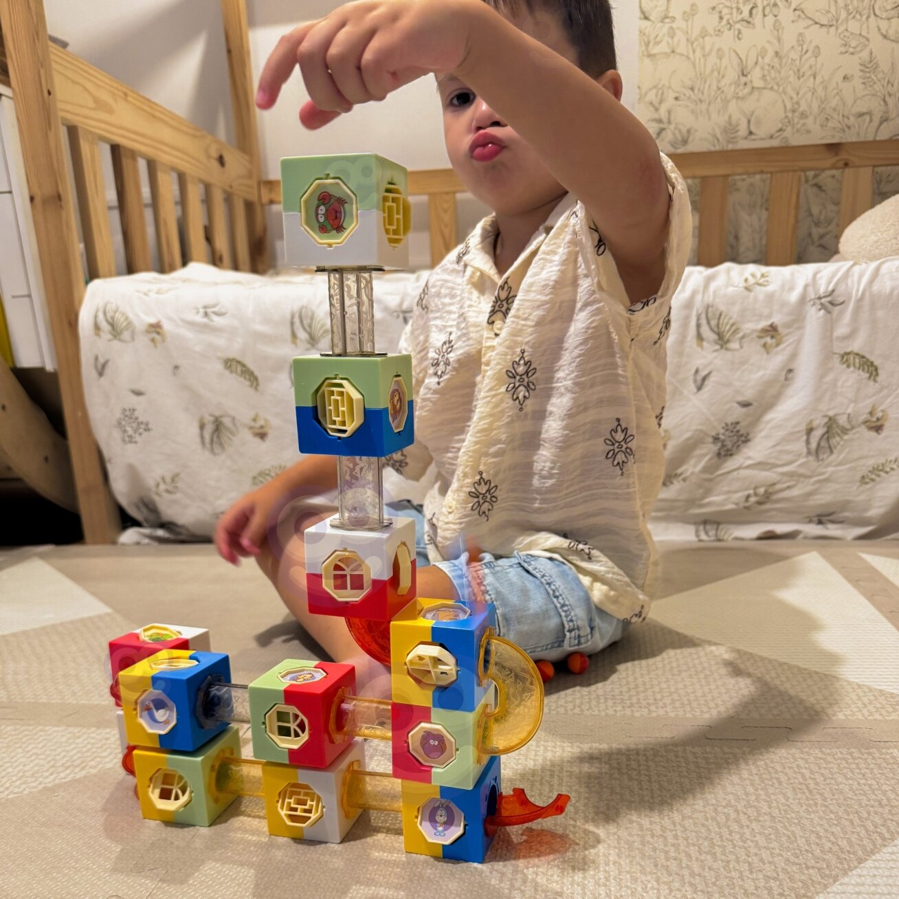 WOOPIE Rutuliukų trasa Kuliadrom Konstrukcinis rinkinys 3D kaladėlės 2