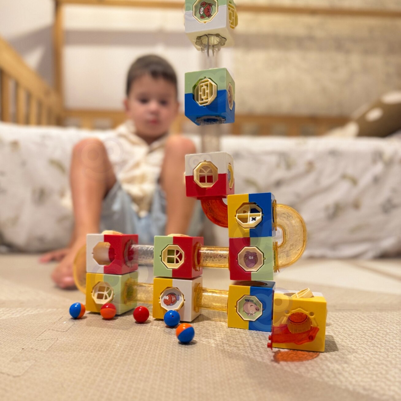 WOOPIE Rutuliukų trasa Kuliadrom Konstrukcinis rinkinys 3D kaladėlės 6