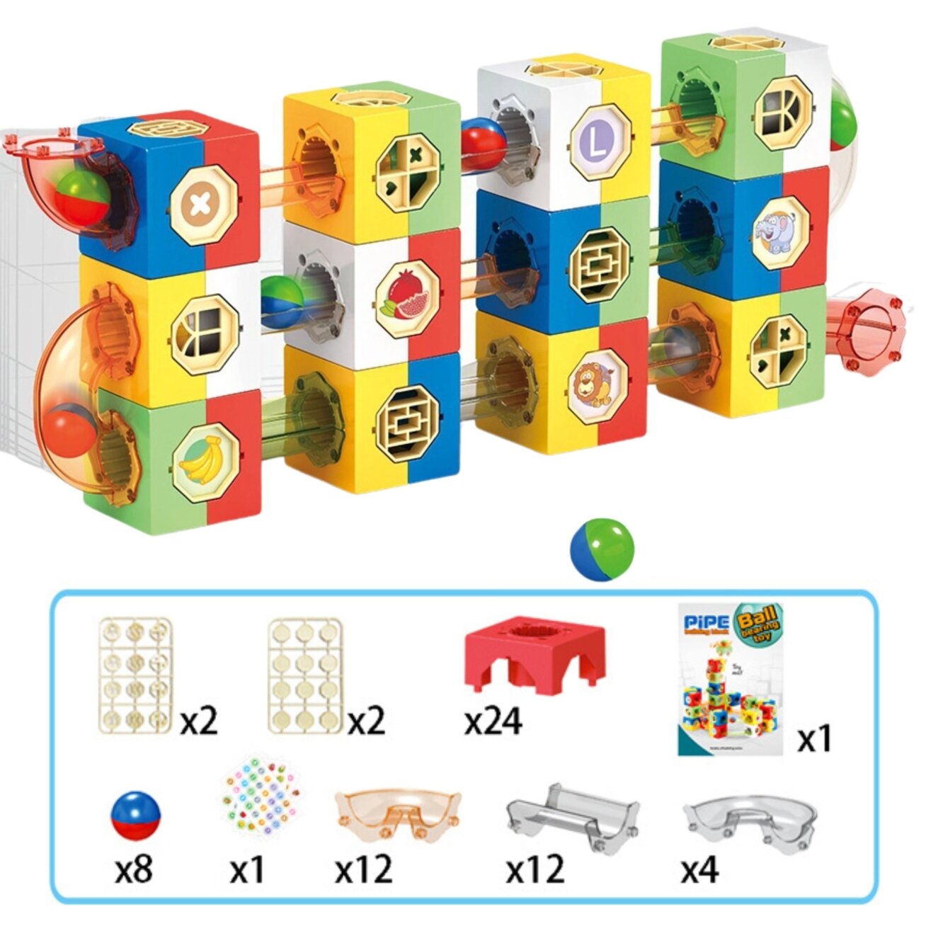 WOOPIE Rutuliukų trasa Kuliadrom Konstrukcinis rinkinys 3D kaladėlės 7 WOOPIE Rutuliukų trasa Kuliadrom Konstrukcinis rinkinys 3D kaladėlės 7
