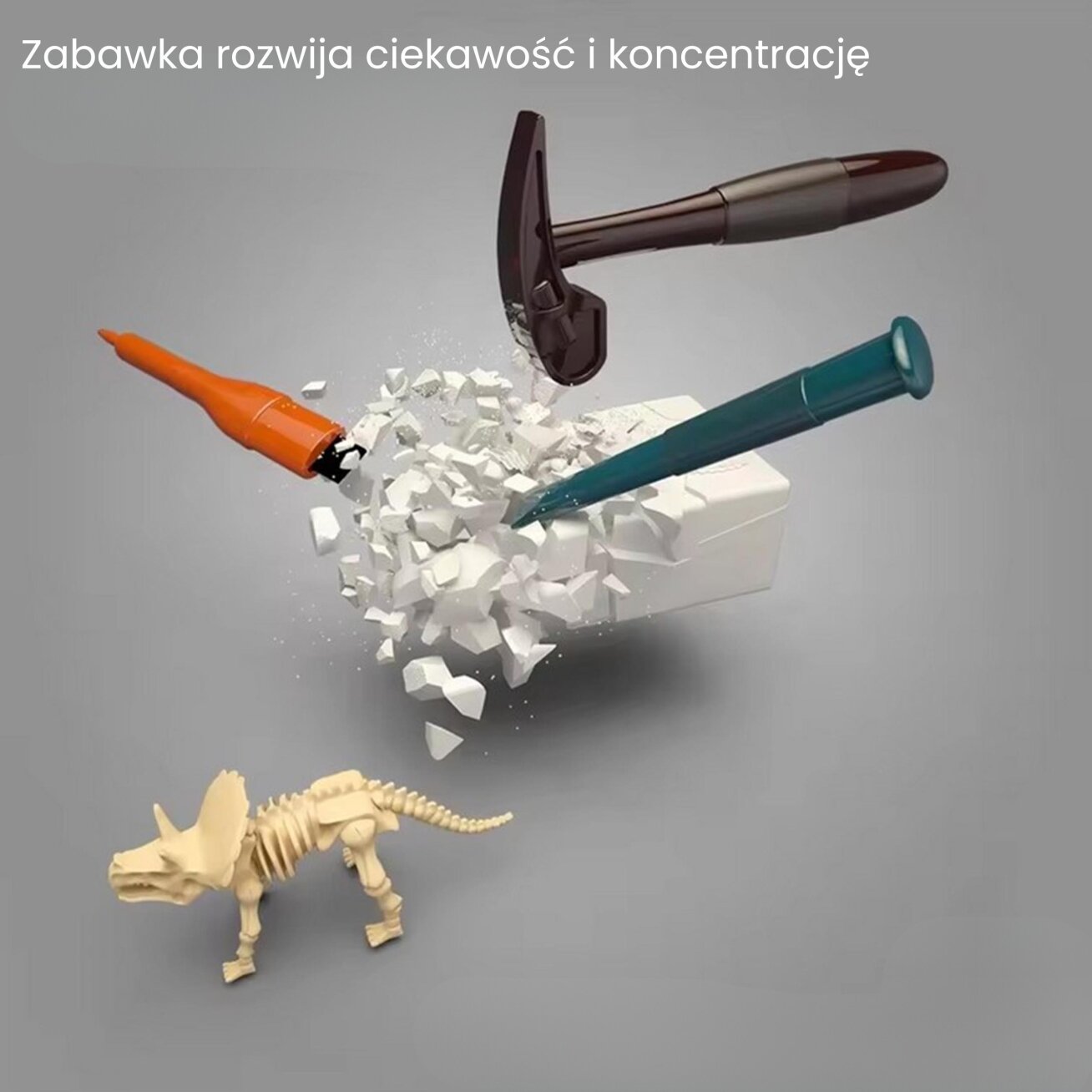 WOOPIE kasinėjimo rinkinys „Mažasis archeologas“ 6 dinozaurų skeletai 6 WOOPIE kasinėjimo rinkinys „Mažasis archeologas“ 6 dinozaurų skeletai 6