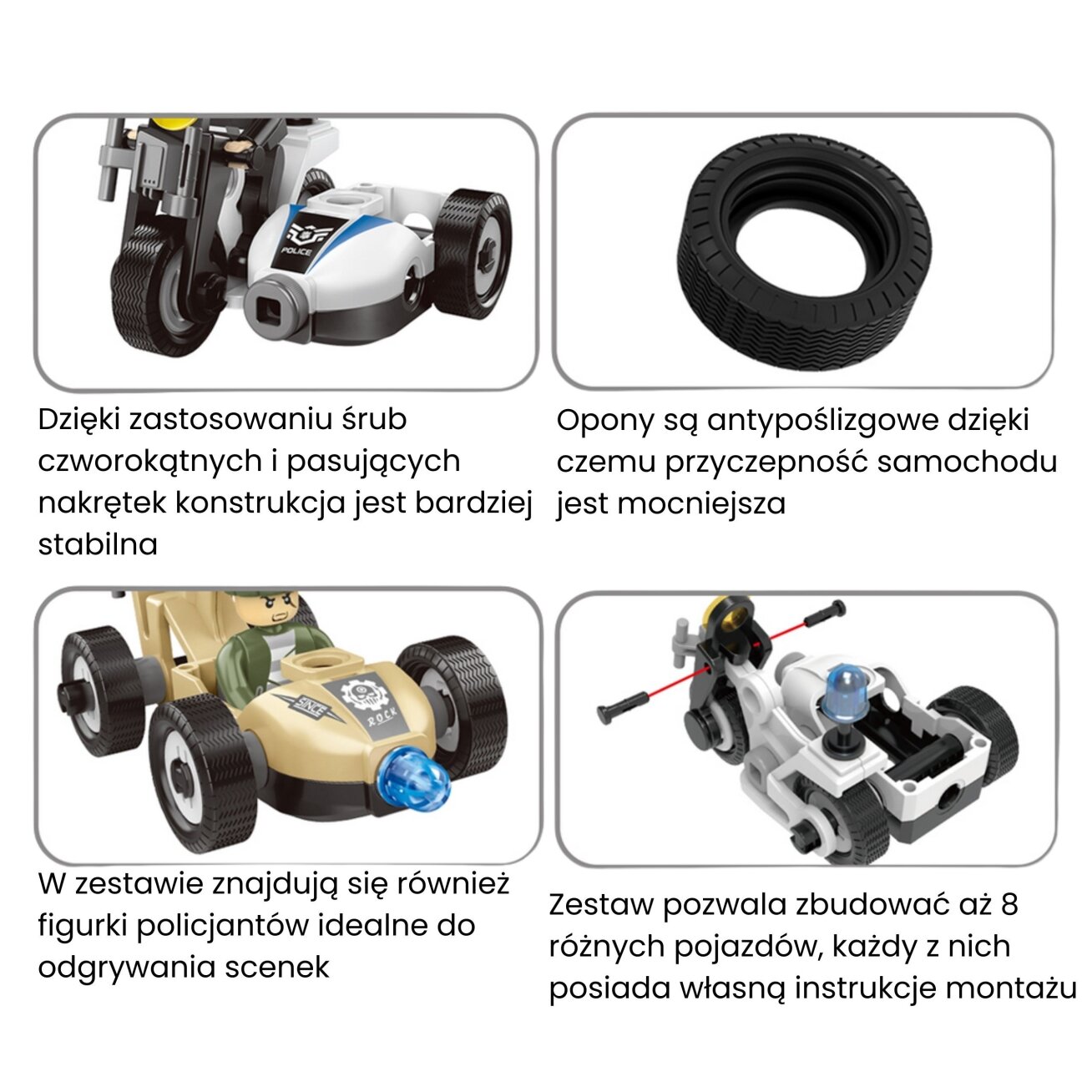 WOOPIE konstrukcinės kaladėlės Sukurk policijos transporto priemones 8 modeliai STEAM – tapk miesto didvyriu! 2 WOOPIE konstrukcinės kaladėlės Sukurk policijos transporto priemones 8 modeliai STEAM – tapk miesto didvyriu! 2