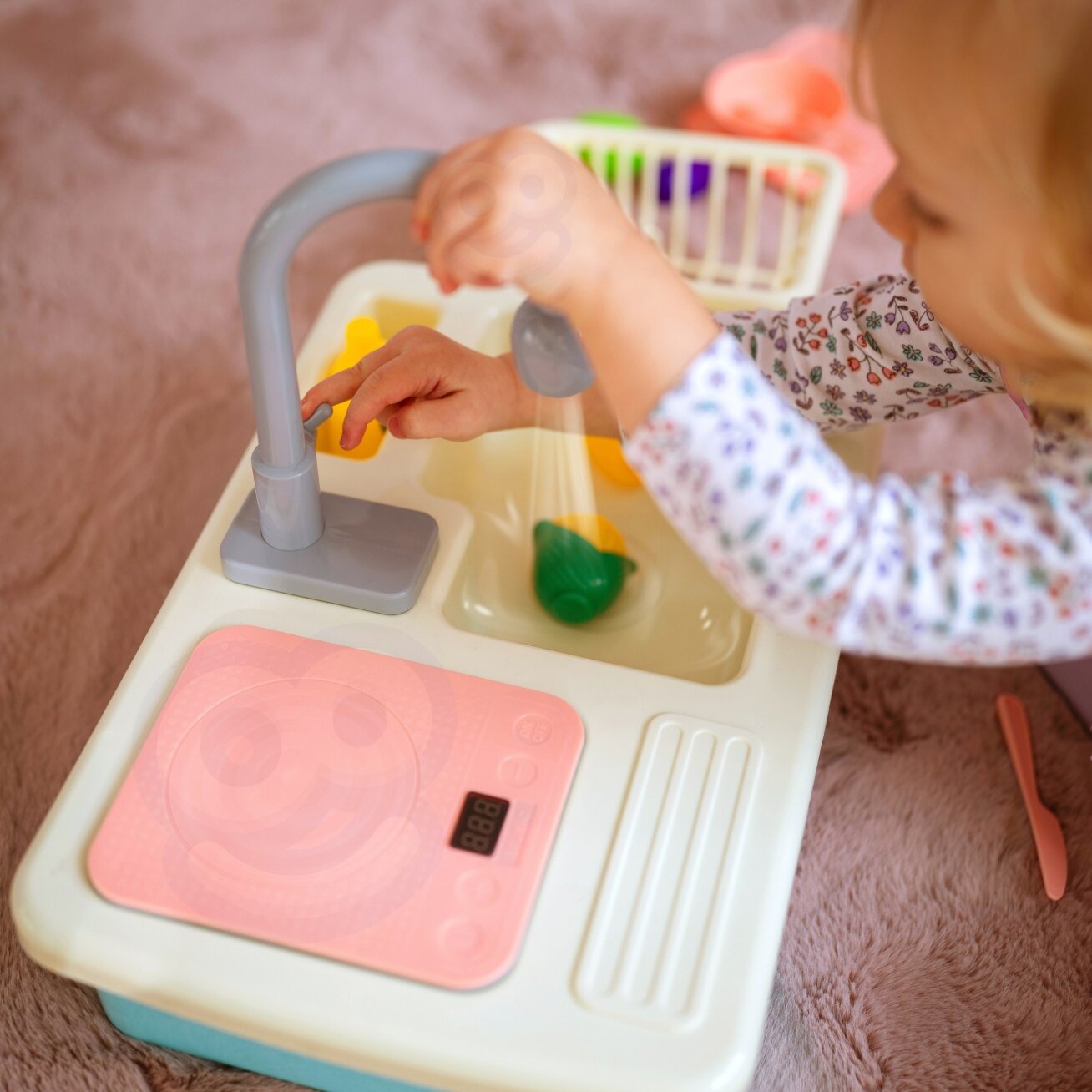 WOOPIE 2in1 plautuvė Virtuvė Maišytuvas su vandeniu Mėlyna 2