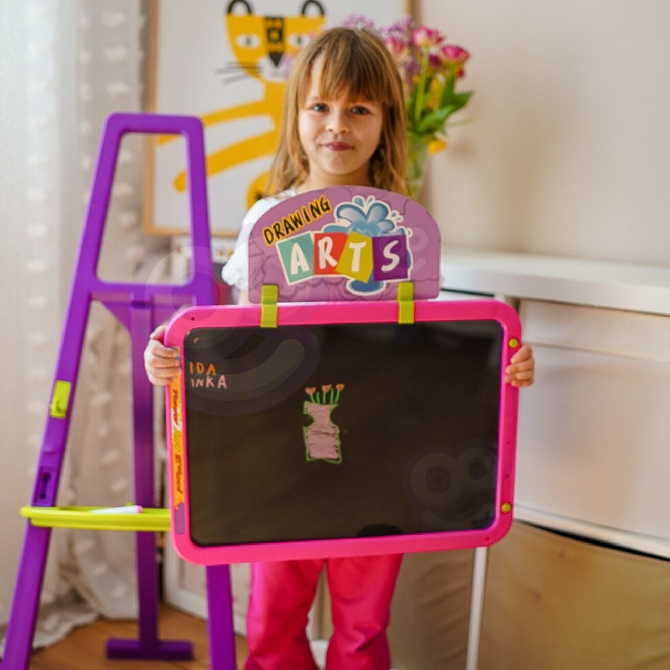 WOOPIE 3in1 magnetinė sausai valoma lenta su piešimu šviesa 1 WOOPIE 3in1 magnetinė sausai valoma lenta su piešimu šviesa 1
