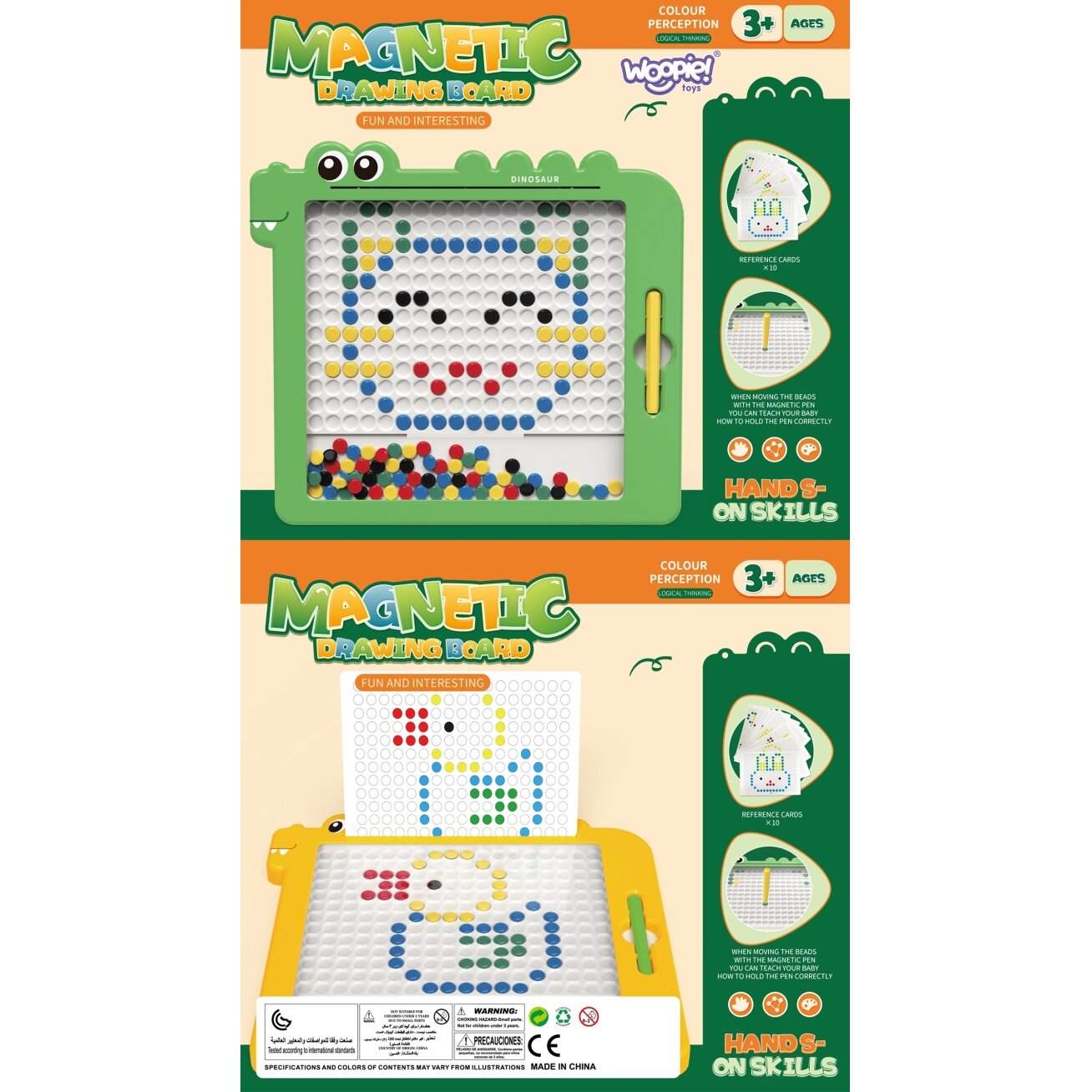 WOOPIE magnetinė lenta vaikams Montessori MagPad dinozauras 8 WOOPIE magnetinė lenta vaikams Montessori MagPad dinozauras 8