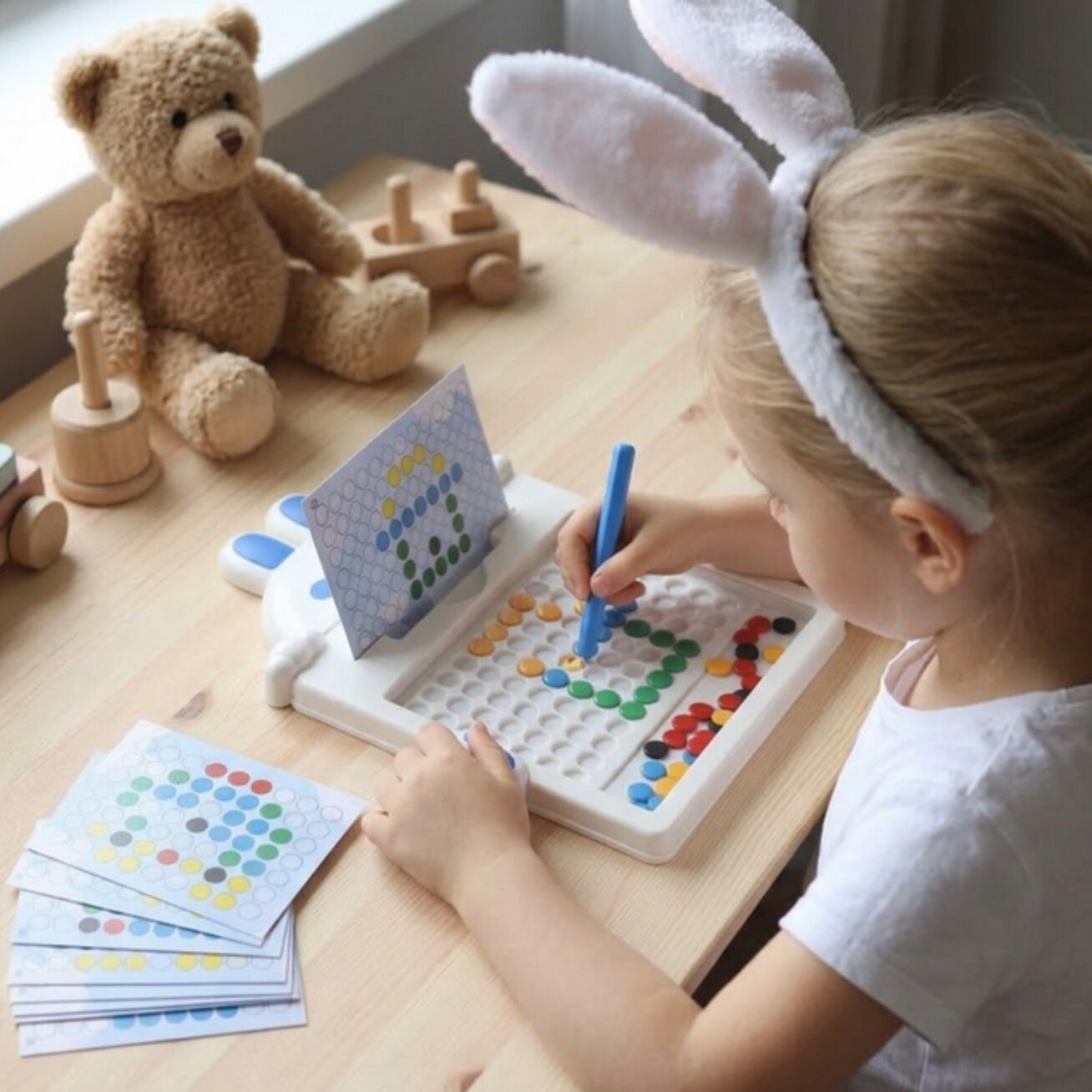 WOOPIE magnetinė lentelė vaikams Montessori MagPad Triušis 3 WOOPIE magnetinė lentelė vaikams Montessori MagPad Triušis 3
