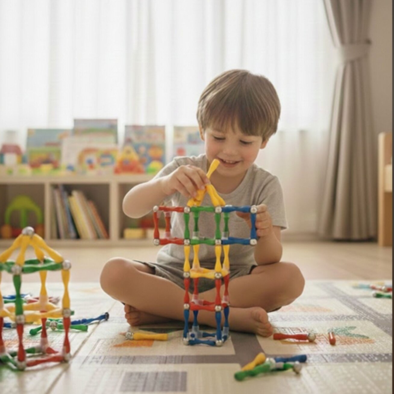 WOOPIE magnetinės konstrukcinės 3D kaladėlės 128 vnt. XXL 2 WOOPIE magnetinės konstrukcinės 3D kaladėlės 128 vnt. XXL 2