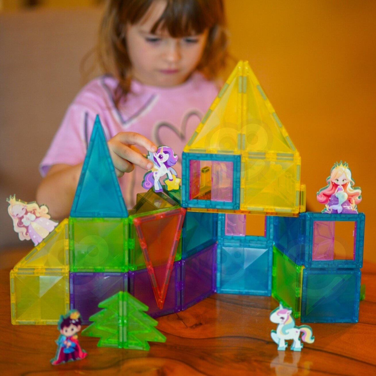 WOOPIE magnetinės konstrukcinės 3D kaladėlės edukacinis rinkinys Pasakų pilis 55 el. 1 WOOPIE magnetinės konstrukcinės 3D kaladėlės edukacinis rinkinys Pasakų pilis 55 el. 1