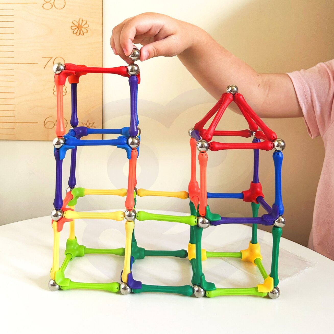 WOOPIE Magnetinės konstrukcinės kaladėlės Kūrybinė dėlionė 110 el. 1 WOOPIE Magnetinės konstrukcinės kaladėlės Kūrybinė dėlionė 110 el. 1