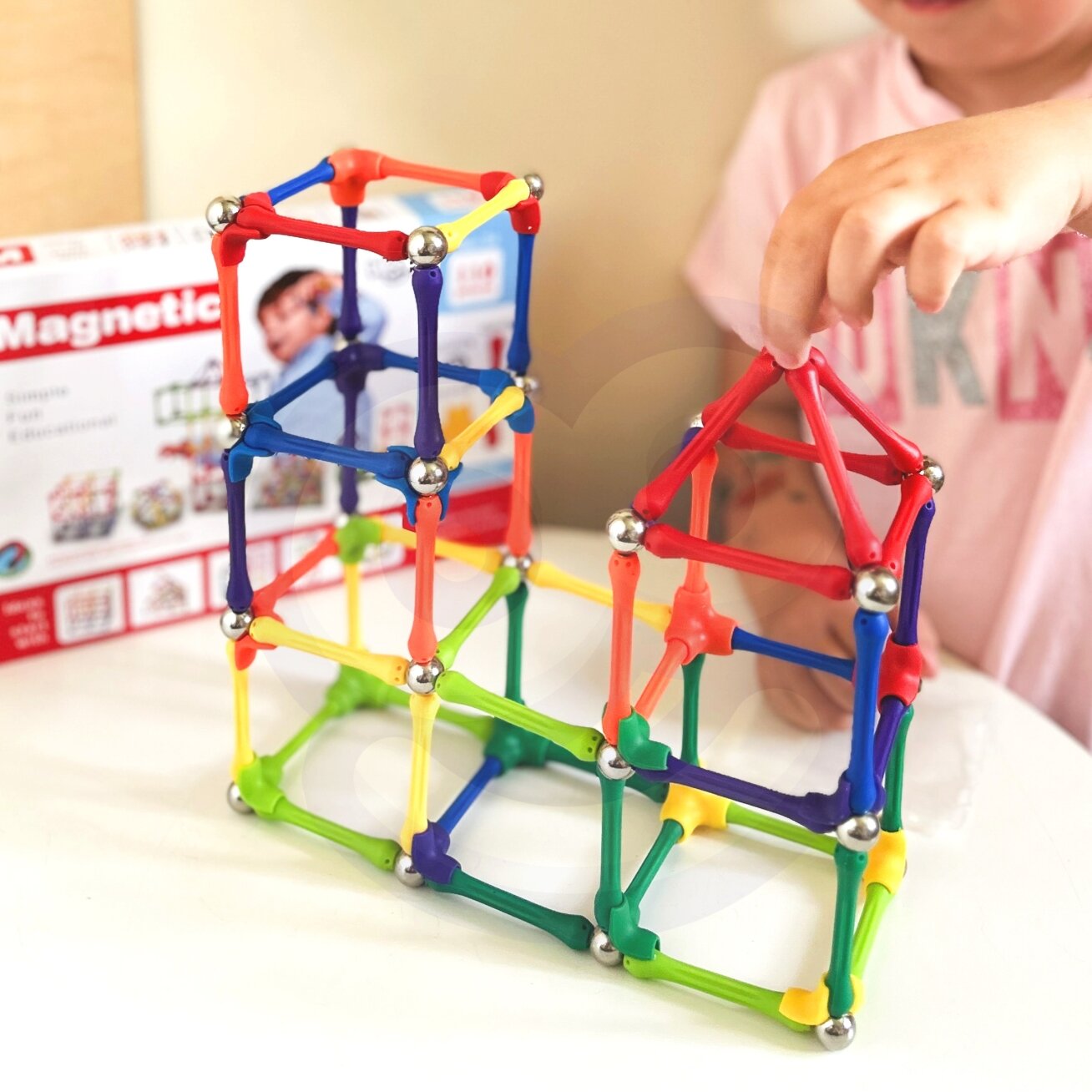 WOOPIE Magnetinės konstrukcinės kaladėlės Kūrybinė dėlionė 110 el. 4