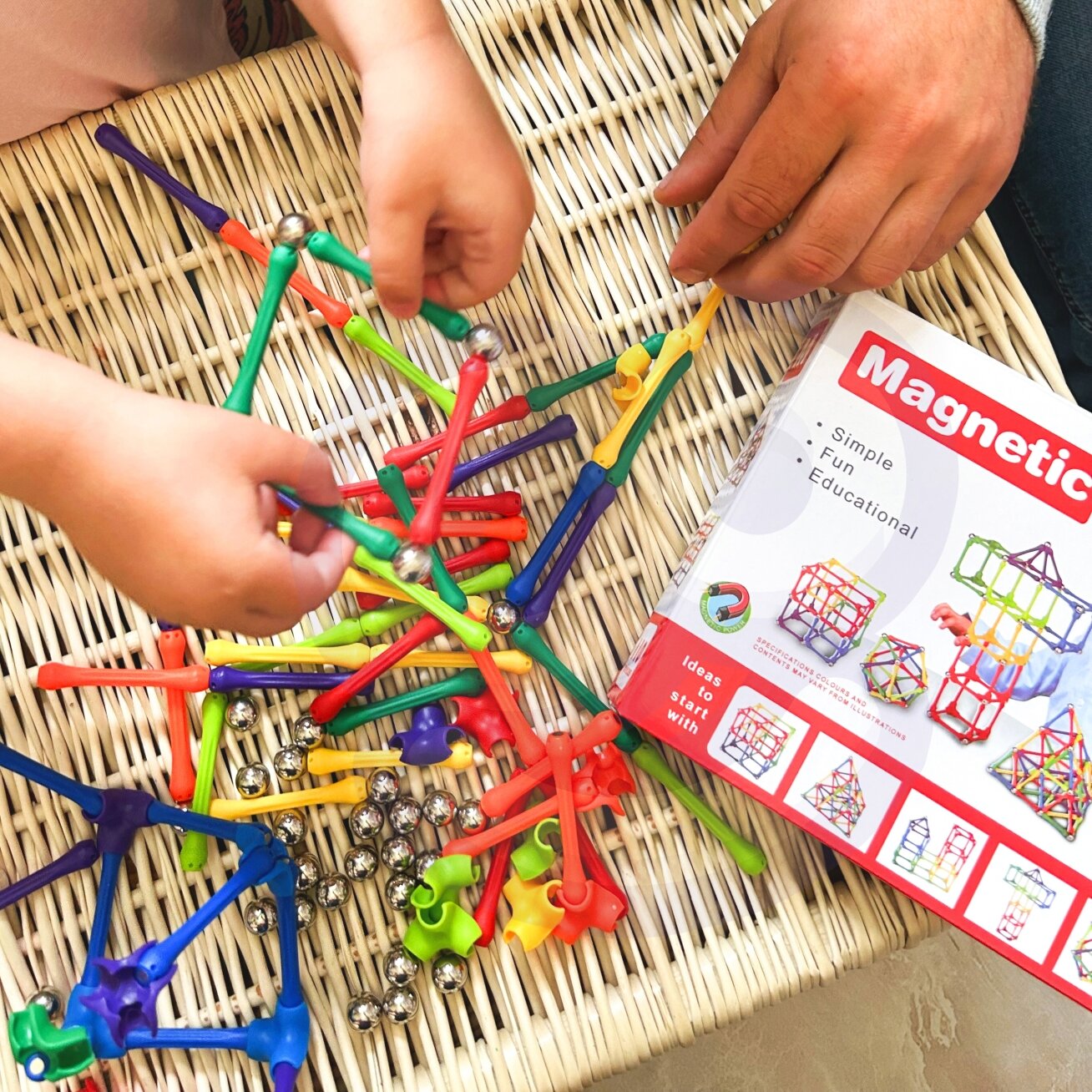 WOOPIE Magnetinės konstrukcinės kaladėlės Kūrybinė dėlionė 110 el. 3