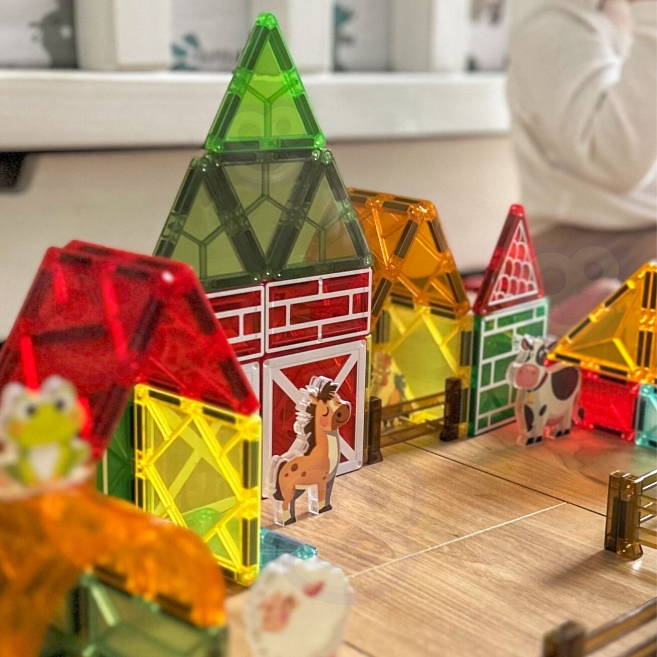 WOOPIE magnetinės konstrukcinės kaladėlės 7,5 cm Ferma 30 vnt. 3