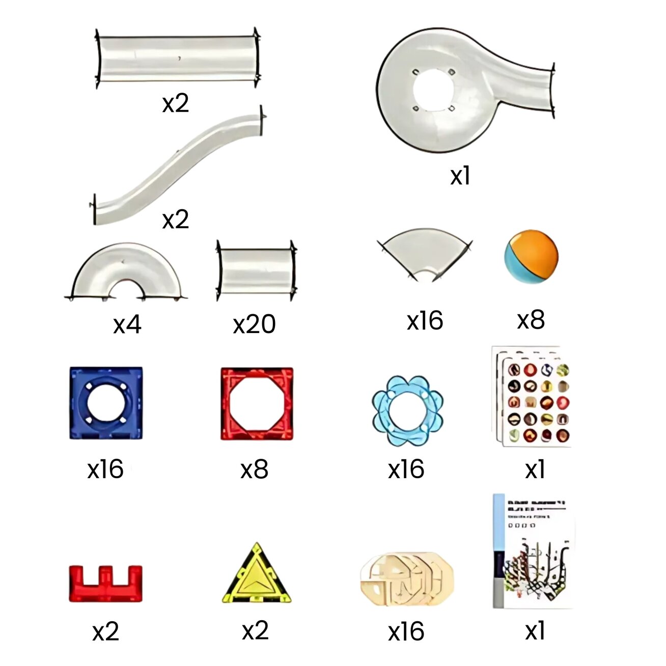 WOOPIE Magnetinės konstrukcinės 3D kaladėlės edukacinis rinkinys Kamuoliukų trasa Kulodromas 113 el. 5