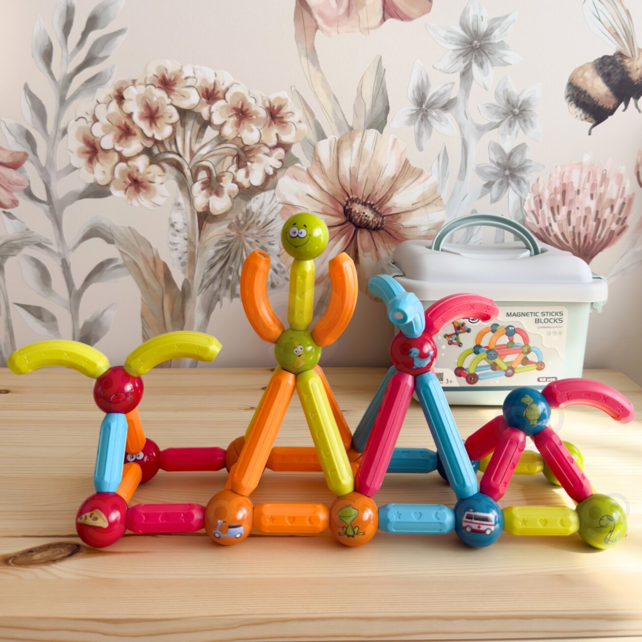 WOOPIE magnetinės konstrukcinės edukacinės kaladėlės 52 vnt. 3