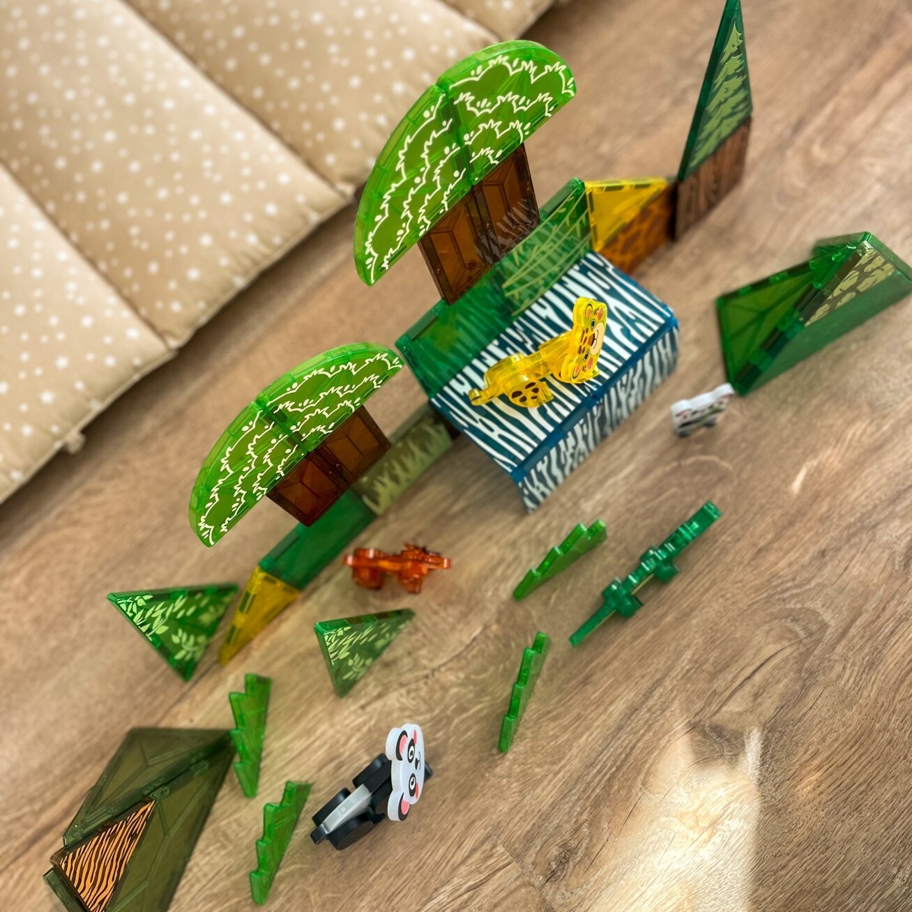 WOOPIE Magnetiniai konstrukciniai 3D kaladėlių edukacinis rinkinys Retieji gyvūnai 45 vnt. 4