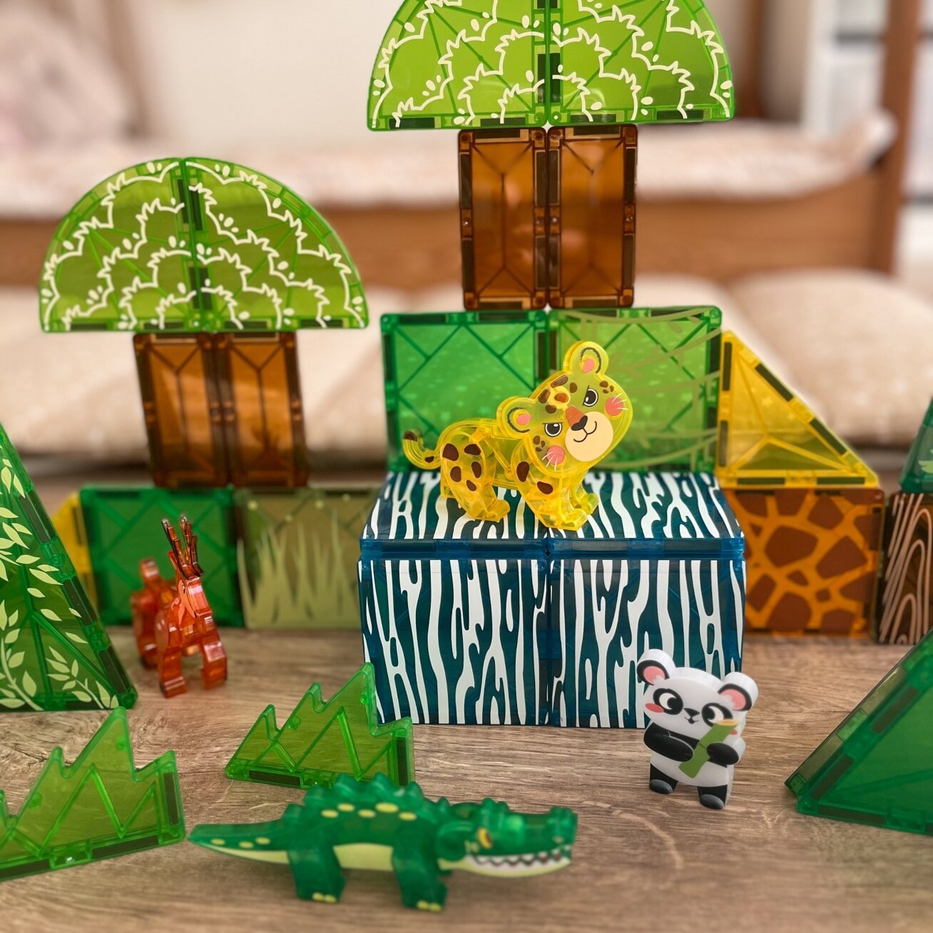 WOOPIE Magnetiniai konstrukciniai 3D kaladėlių edukacinis rinkinys Retieji gyvūnai 45 vnt. 5 WOOPIE Magnetiniai konstrukciniai 3D kaladėlių edukacinis rinkinys Retieji gyvūnai 45 vnt. 5