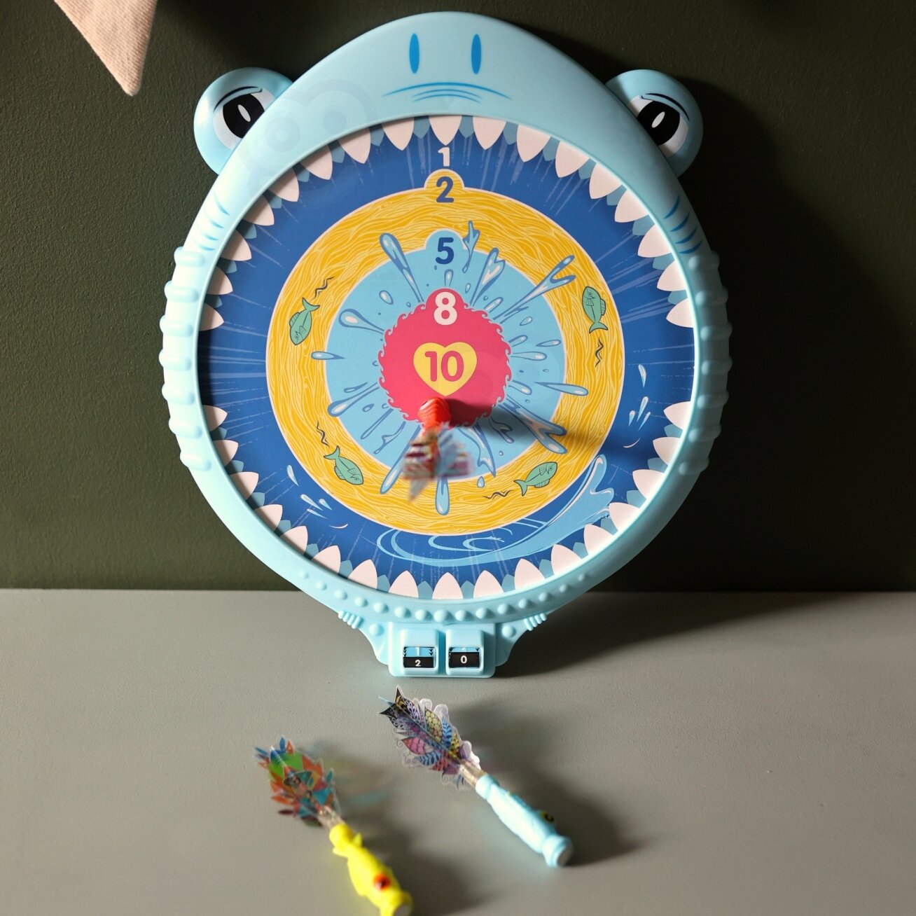 WOOPIE Magnetinis smiginio žaidimas saugus dartų taikinys Linksmasis rykliukas 2 WOOPIE Magnetinis smiginio žaidimas saugus dartų taikinys Linksmasis rykliukas 2
