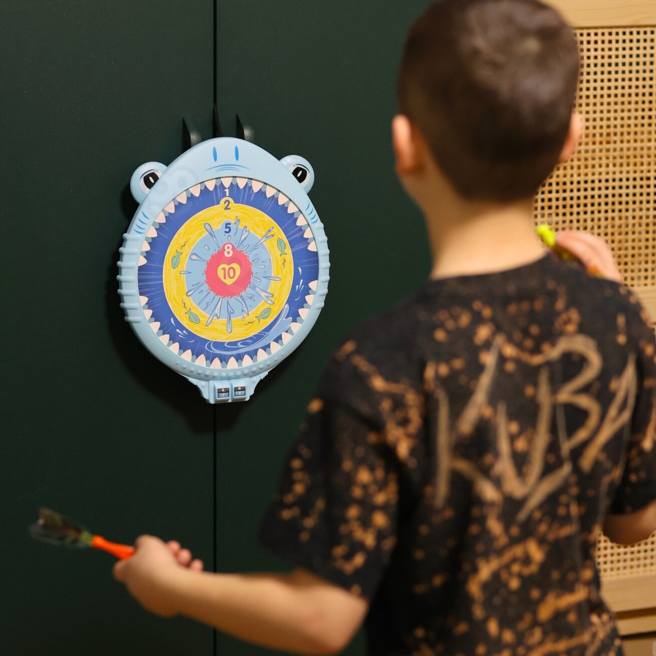 WOOPIE Magnetinis smiginio žaidimas saugus dartų taikinys Linksmasis rykliukas 3 WOOPIE Magnetinis smiginio žaidimas saugus dartų taikinys Linksmasis rykliukas 3