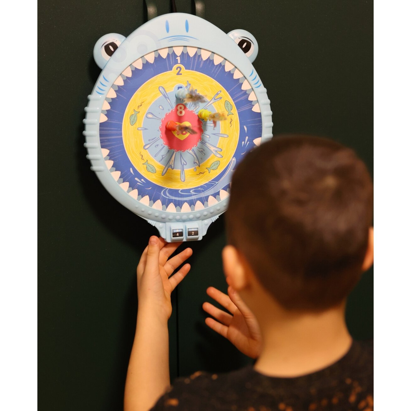 WOOPIE Magnetinis smiginio žaidimas saugus dartų taikinys Linksmasis rykliukas 4 WOOPIE Magnetinis smiginio žaidimas saugus dartų taikinys Linksmasis rykliukas 4