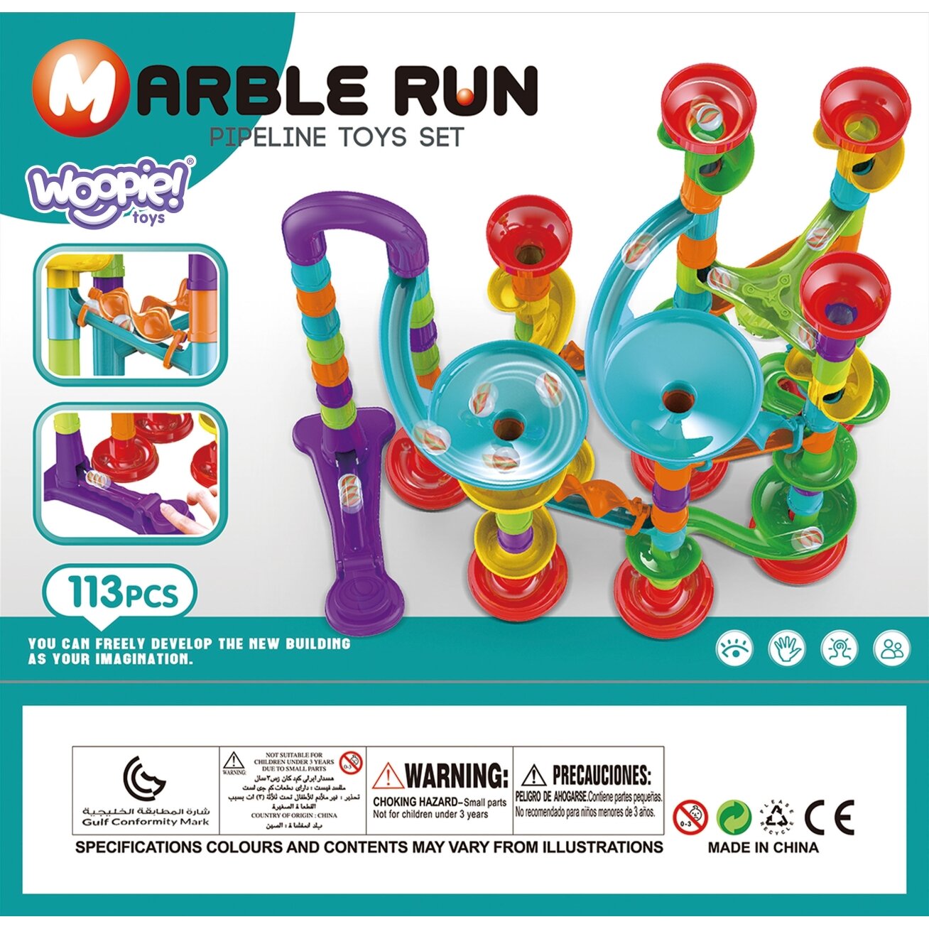 WOOPIE Rutuliukų trasa Kulodromas Spiralė rinkinys 113 el. 10 WOOPIE Rutuliukų trasa Kulodromas Spiralė rinkinys 113 el. 10