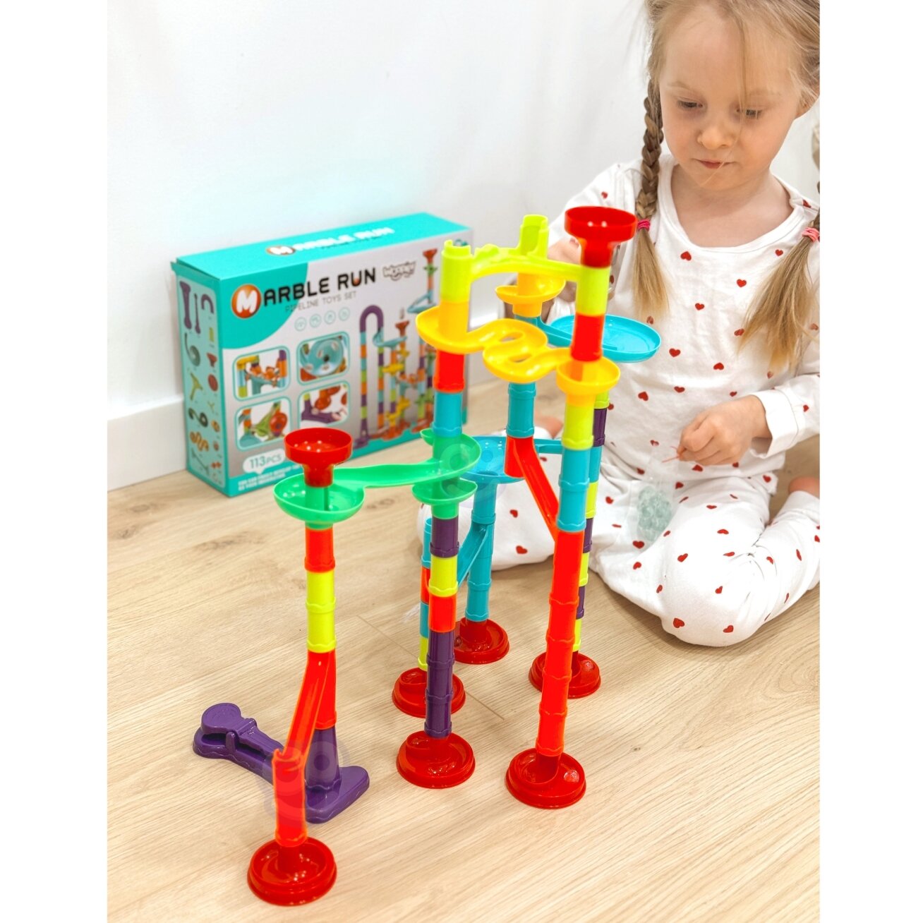 WOOPIE Rutuliukų trasa Kulodromas Spiralė rinkinys 113 el. 2 WOOPIE Rutuliukų trasa Kulodromas Spiralė rinkinys 113 el. 2