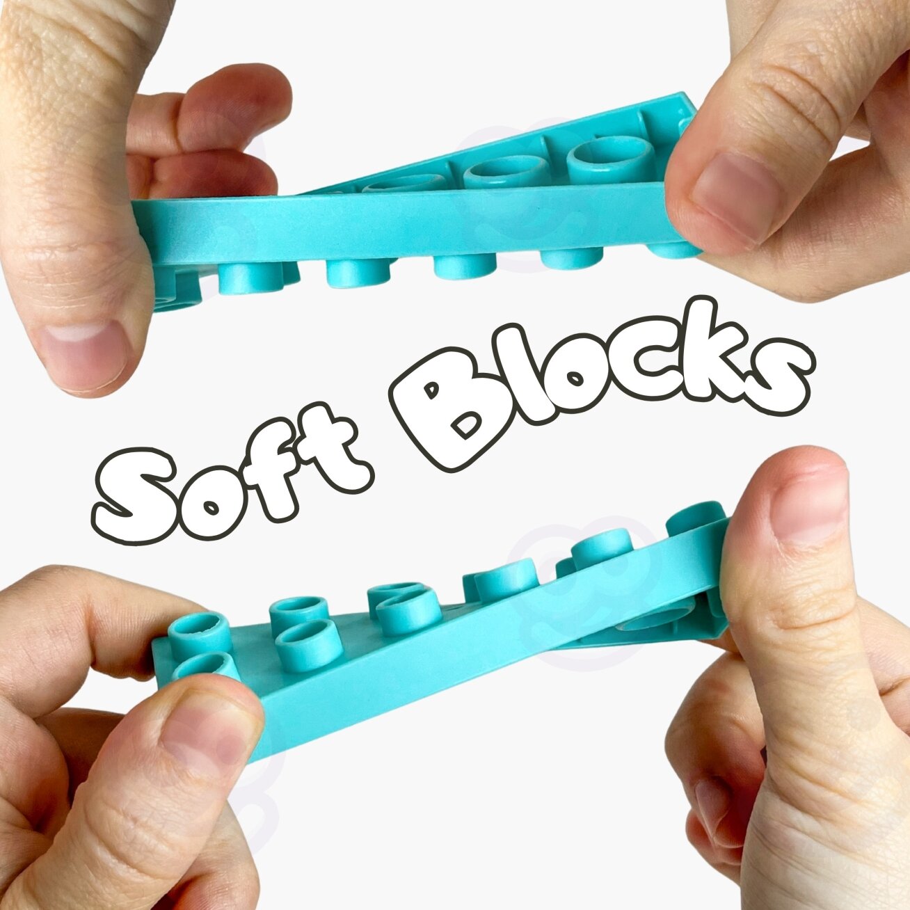 WOOPIE Soft Blocks kaladėlių rinkinys 99 elementų dėžutėje 6