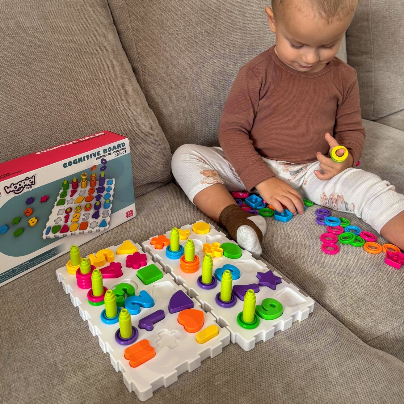 WOOPIE Montessori dėliojimo žaislas – rūšiuoklis, smegenų treniruotė, raidės, skaičiai 139 el. 4 WOOPIE Montessori dėliojimo žaislas – rūšiuoklis, smegenų treniruotė, raidės, skaičiai 139 el. 4