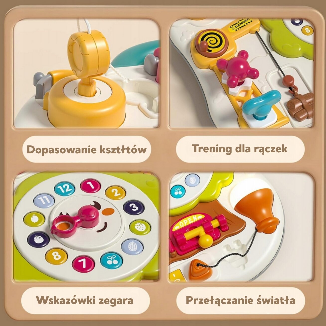 WOOPIE Montessori manipuliacinė sensorinė interaktyvi lenta mažyliui 6 WOOPIE Montessori manipuliacinė sensorinė interaktyvi lenta mažyliui 6