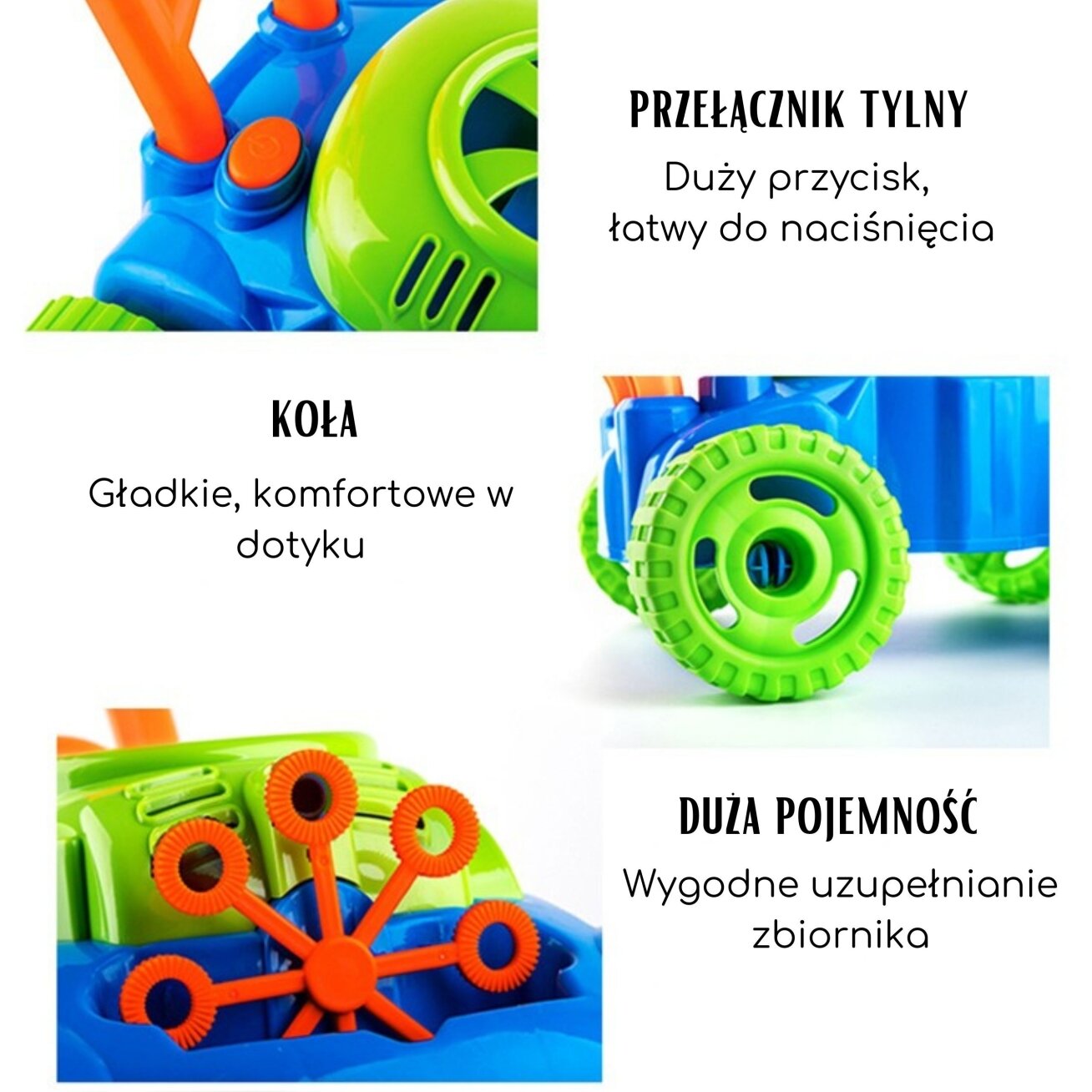 WOOPIE Žoliapjovė Muilo Burbulai Garsai Skystis 8 WOOPIE Žoliapjovė Muilo Burbulai Garsai Skystis 8