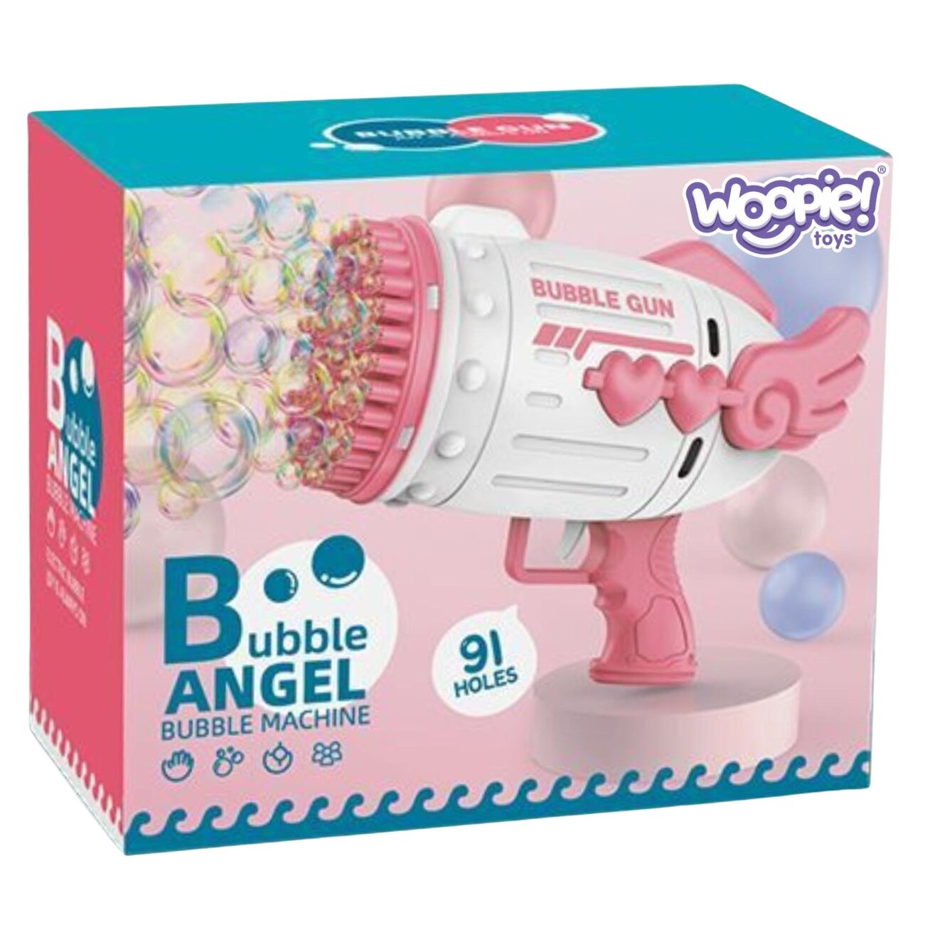 WOOPIE muilo burbulų pistoletas 91 anga rožinis 12