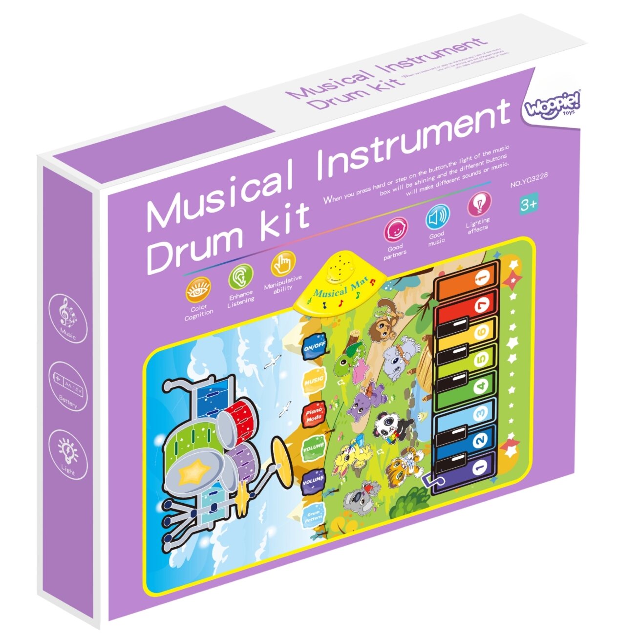 WOOPIE Muzikinis kilimėlis Gyvūnėliai Interaktyvus pianinas ir būgnai 2in1 8 WOOPIE Muzikinis kilimėlis Gyvūnėliai Interaktyvus pianinas ir būgnai 2in1 8