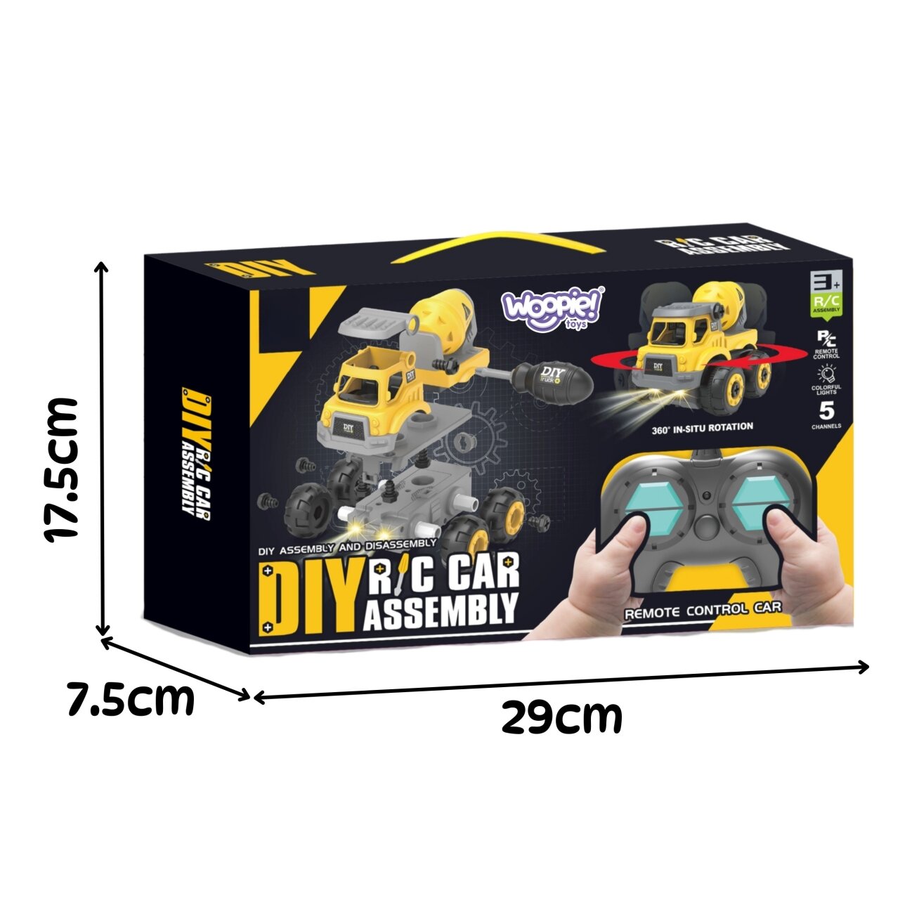 WOOPIE Nuotoliniu būdu valdomas statybinis automobiliukas DIY 4