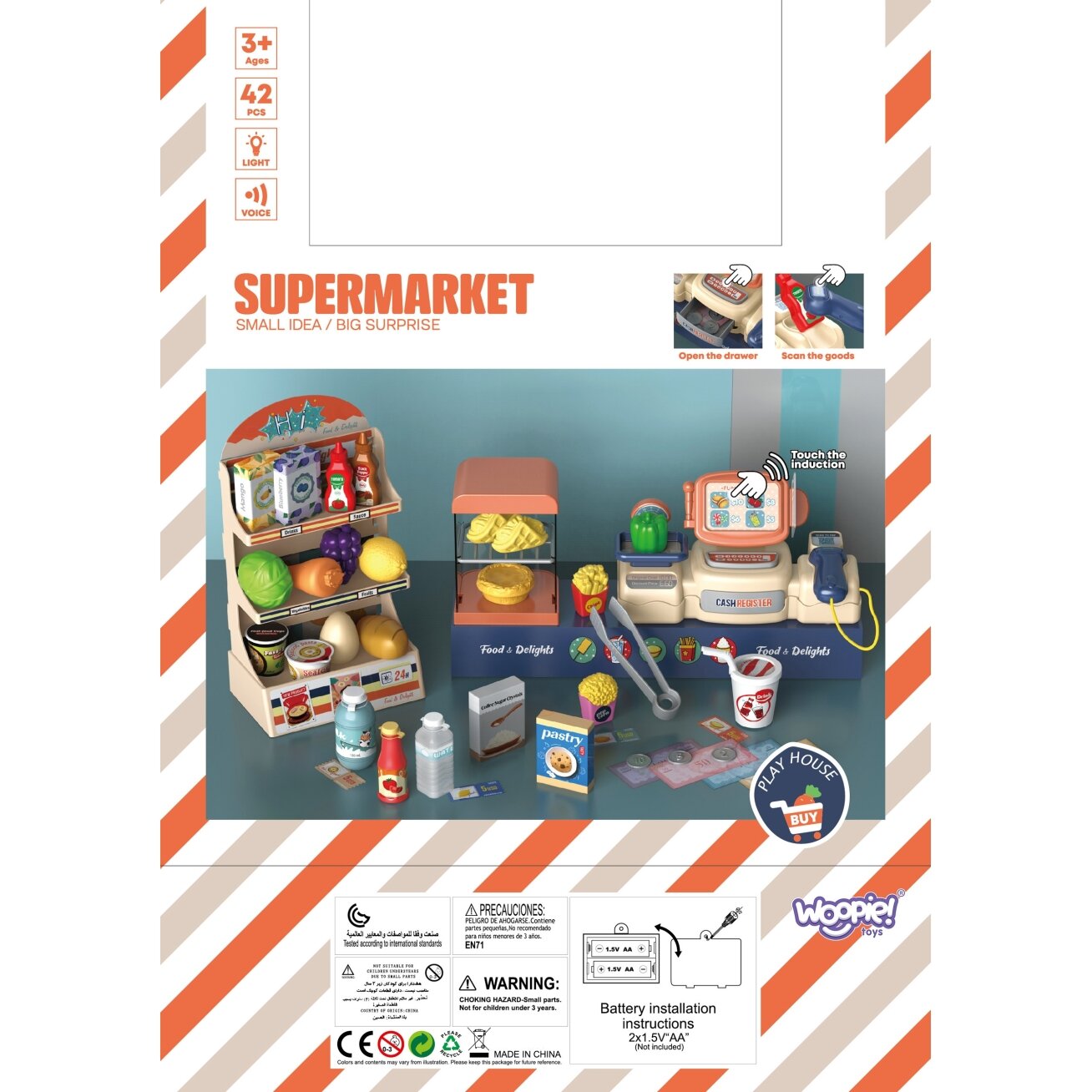WOOPIE Parduotuvė Supermarketas Kasos aparatas 42 el. 9 WOOPIE Parduotuvė Supermarketas Kasos aparatas 42 el. 9
