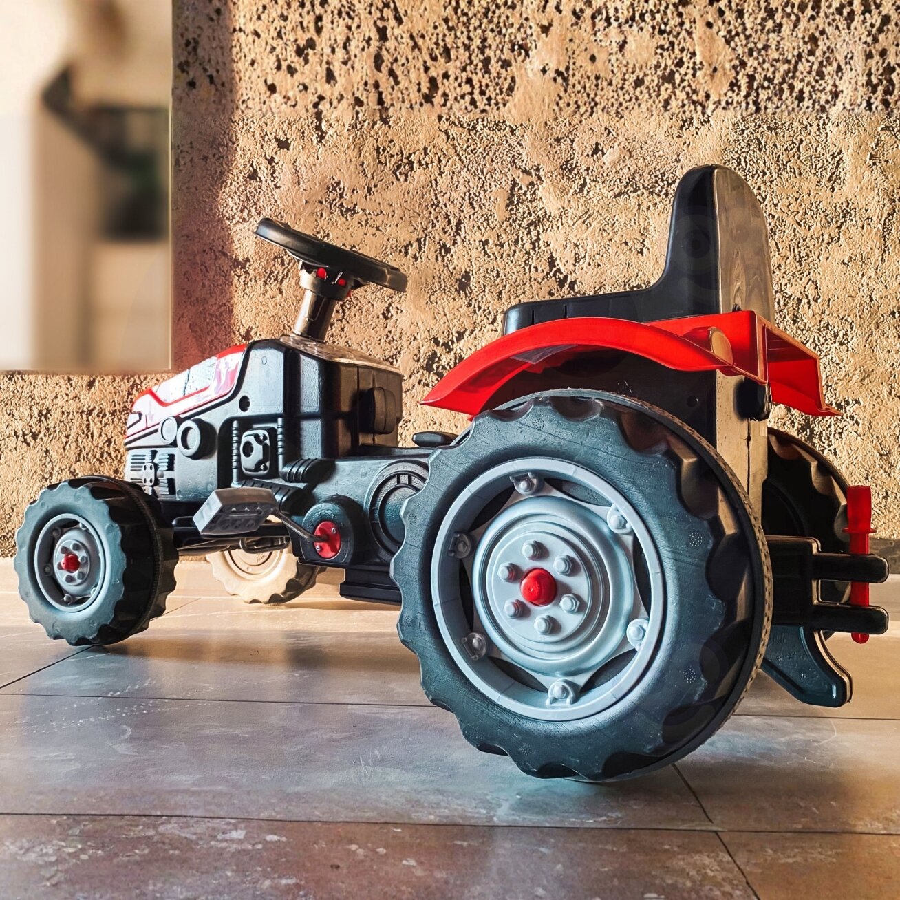 WOOPIE Pedalinis traktorius Farmer GoTrac, tylus traktorius su tyliais ratais 2