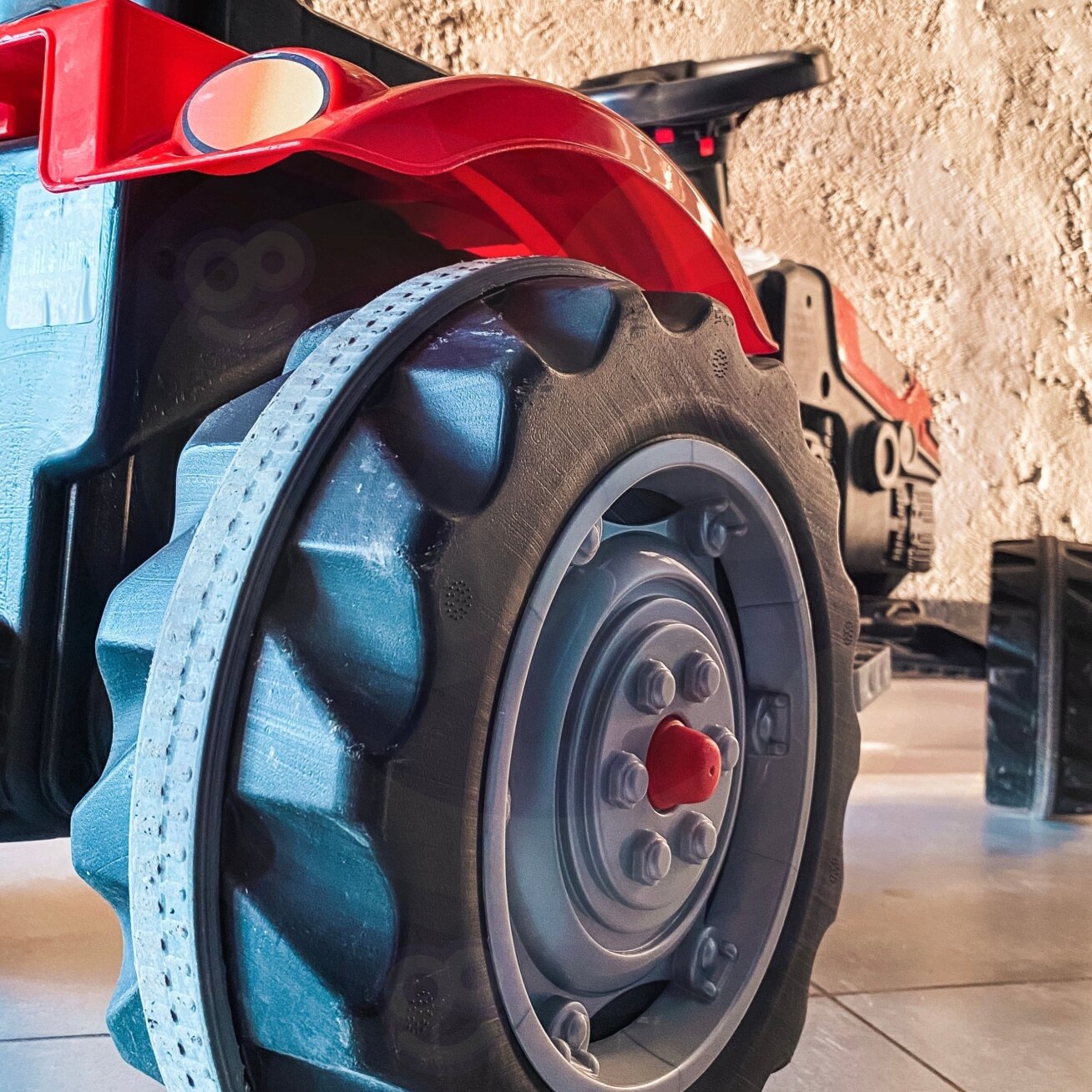 WOOPIE Pedalinis traktorius Farmer GoTrac, tylus traktorius su tyliais ratais 4