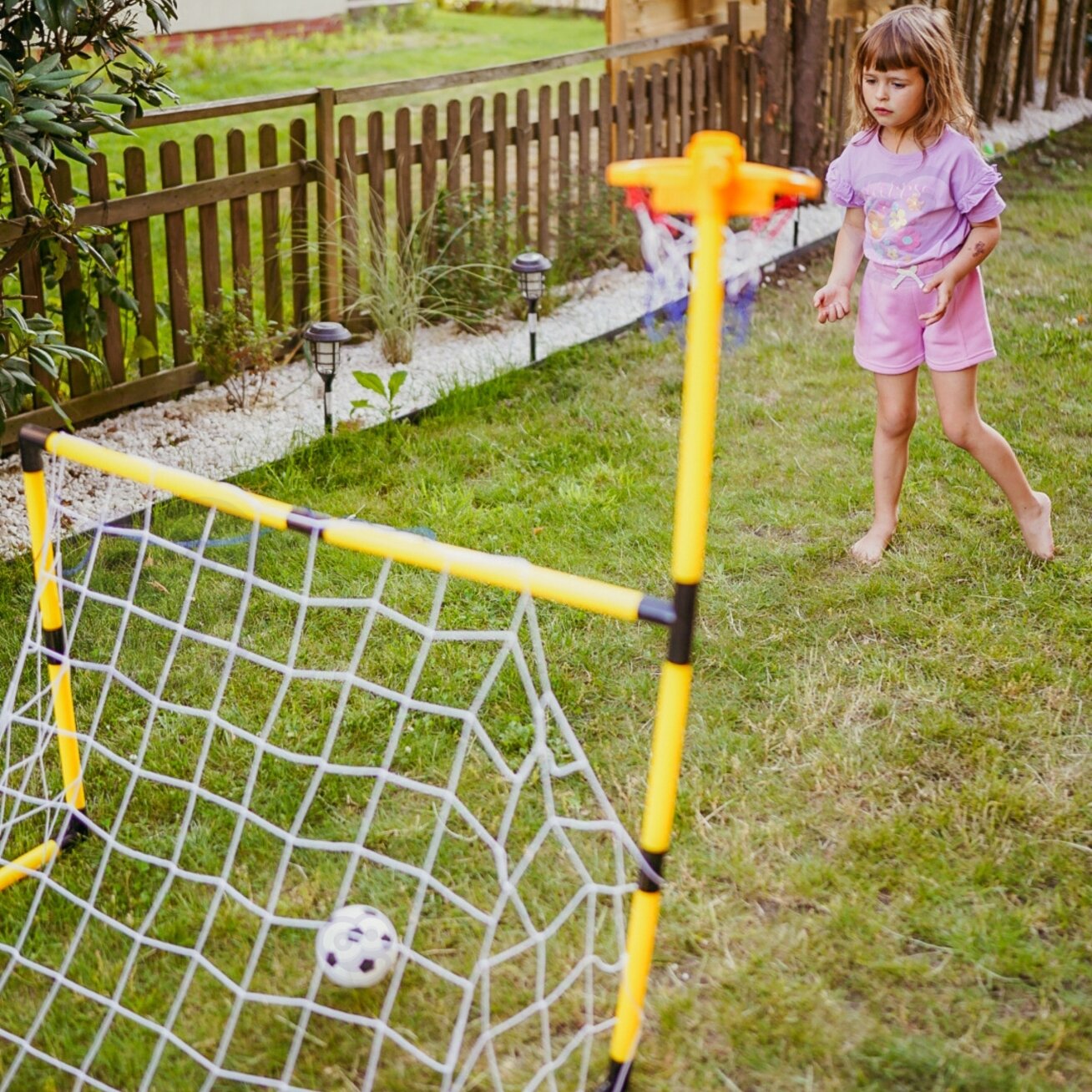 WOOPIE 2in1 rinkinys krepšinis Futbolo vartai + kamuoliai ir pompa 8